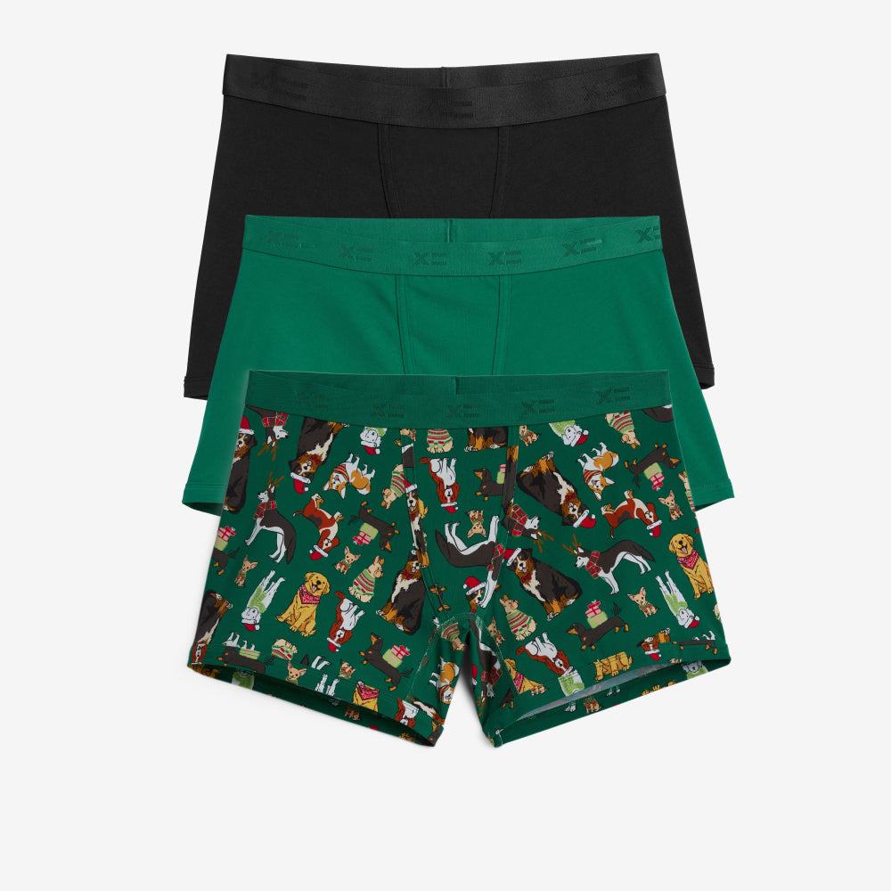 4.5" Trunks 3-Pack - Jingle Paws