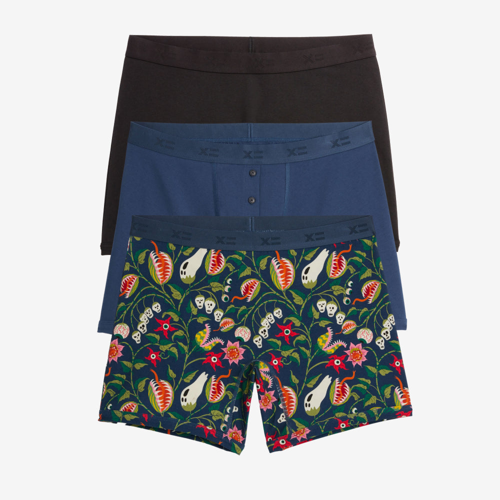 6" Boxer Briefs 3-Pack - Deadly Bloom