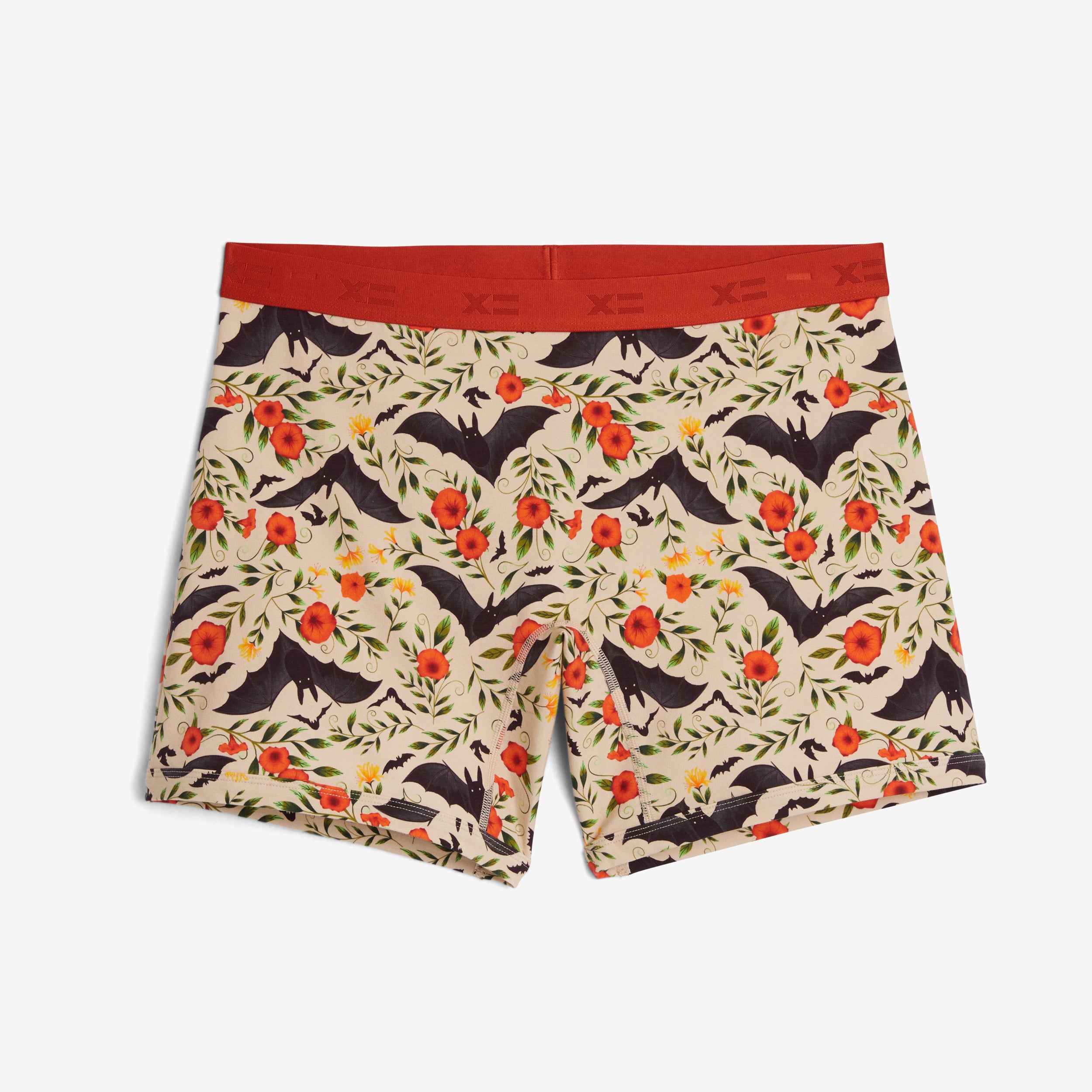 6" No Fly Boxer Briefs - Batwing Brocade Chai