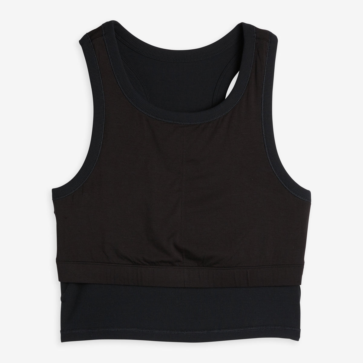 Bamboo Rib Bra Top - Black