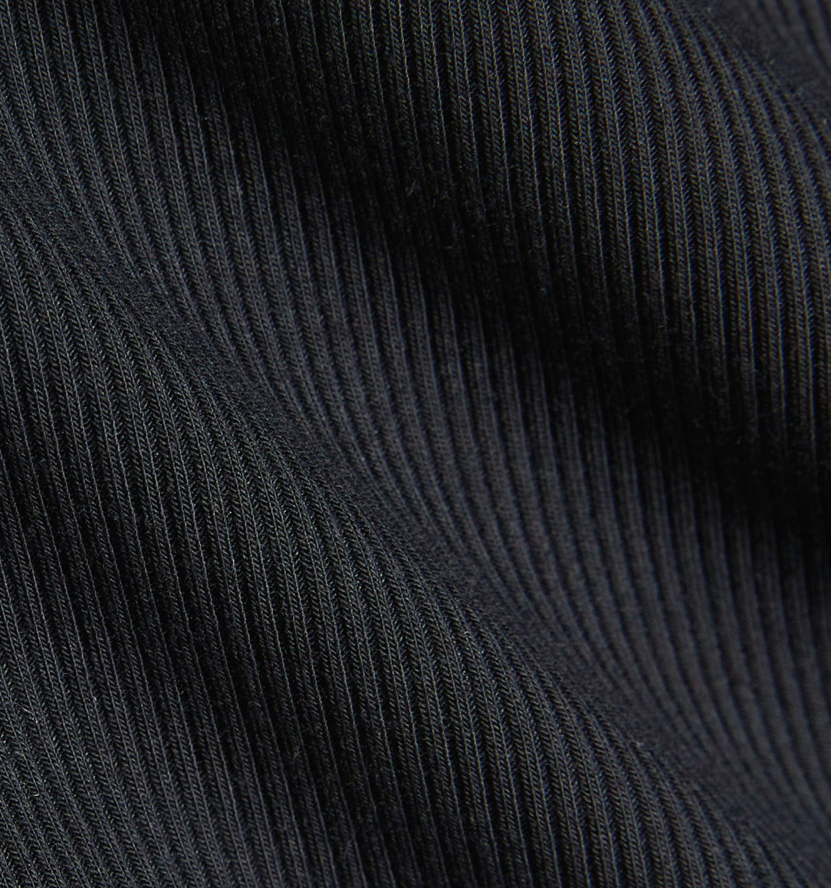 Bamboo Rib Long Sleeve Henley - Black