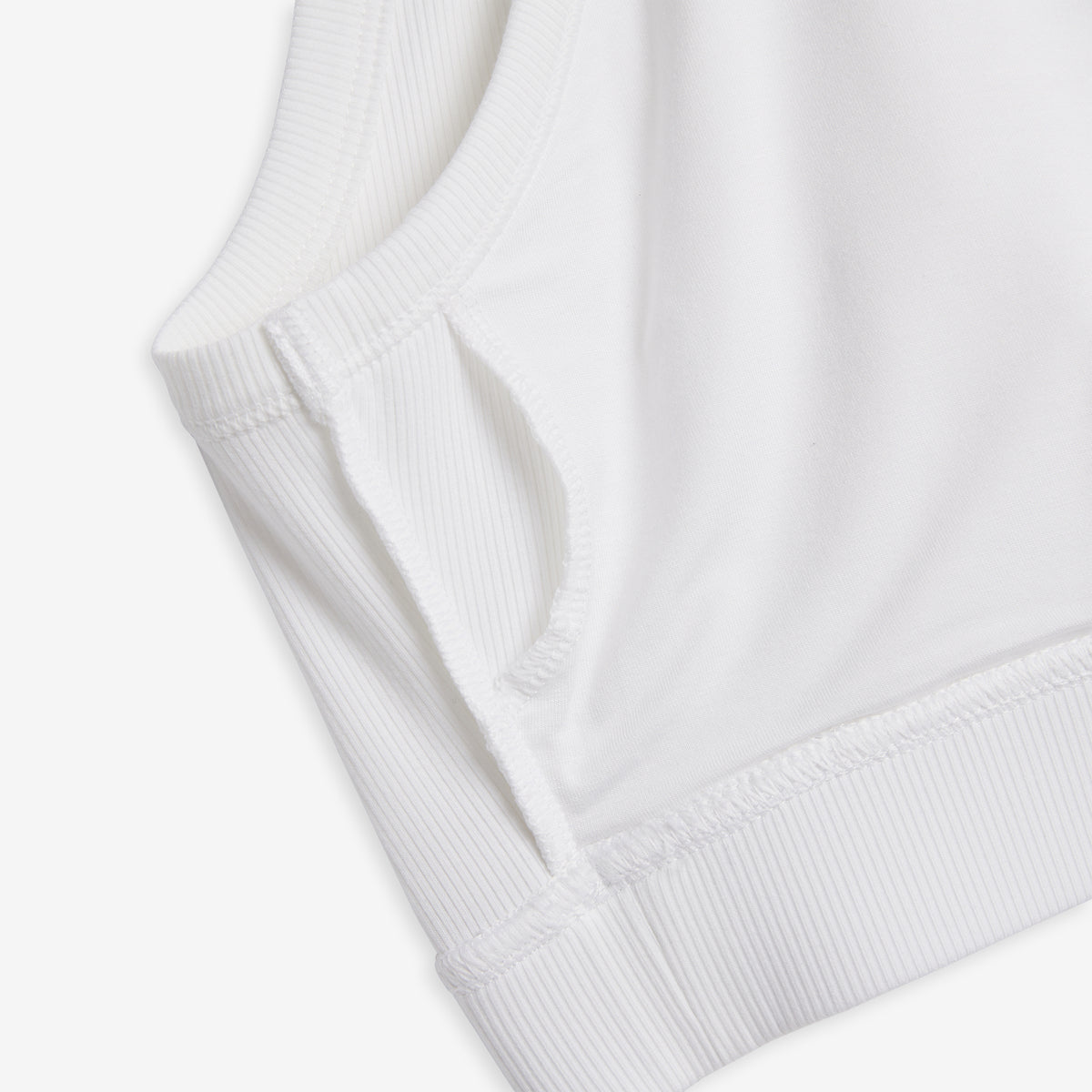 Bamboo Rib Essentials Soft Bra - White