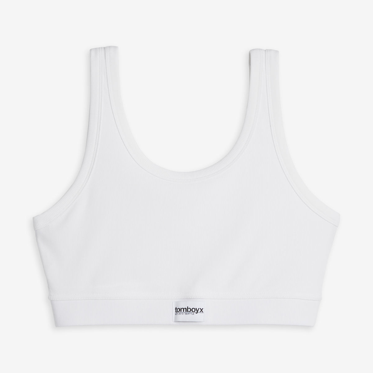 Bamboo Rib Essentials Soft Bra - White