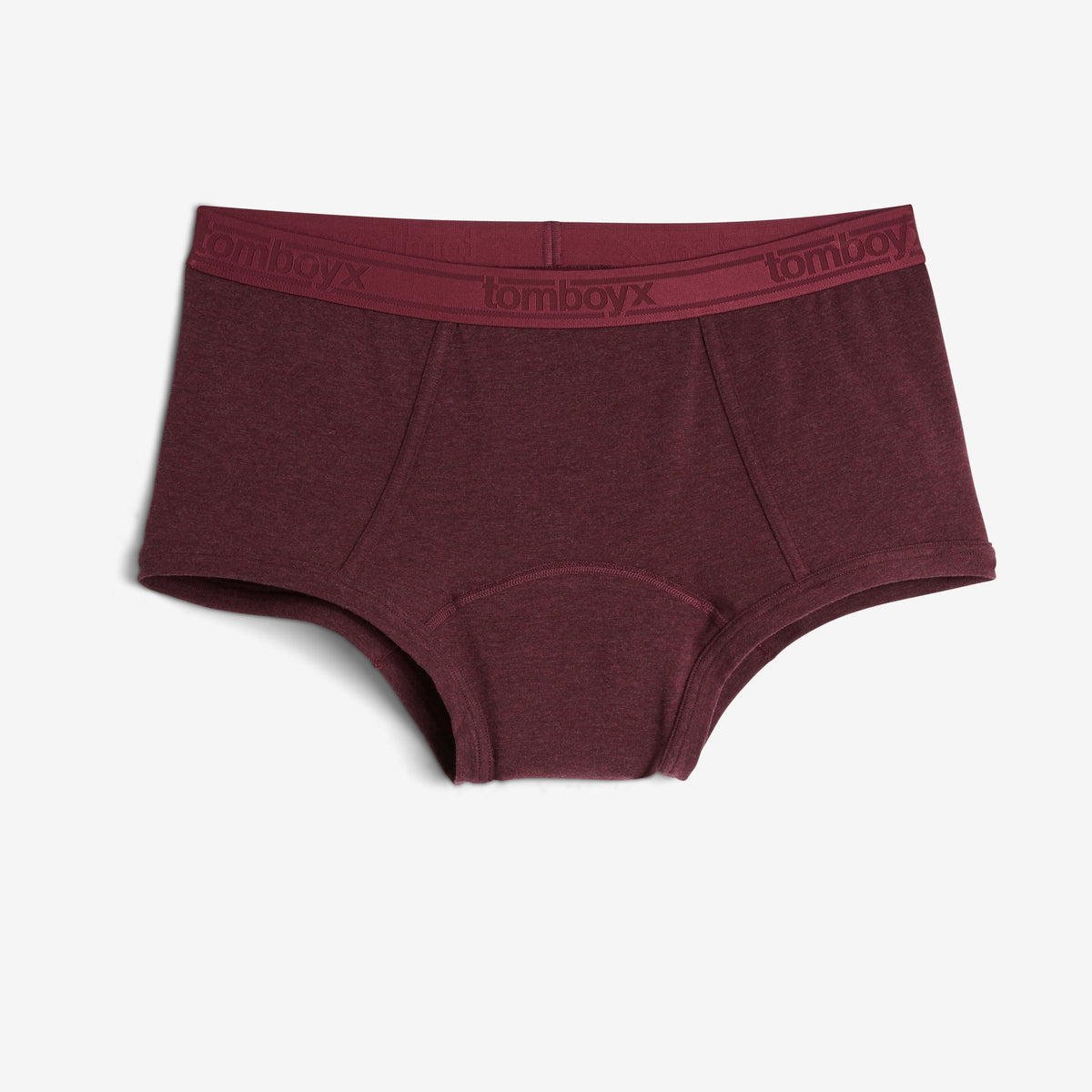 First Line Period Boy Shorts - Black Cherry Heather
