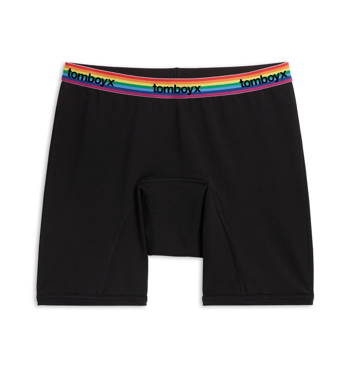 First Line Period 9" Boxer Briefs - Black Rainbow Logo