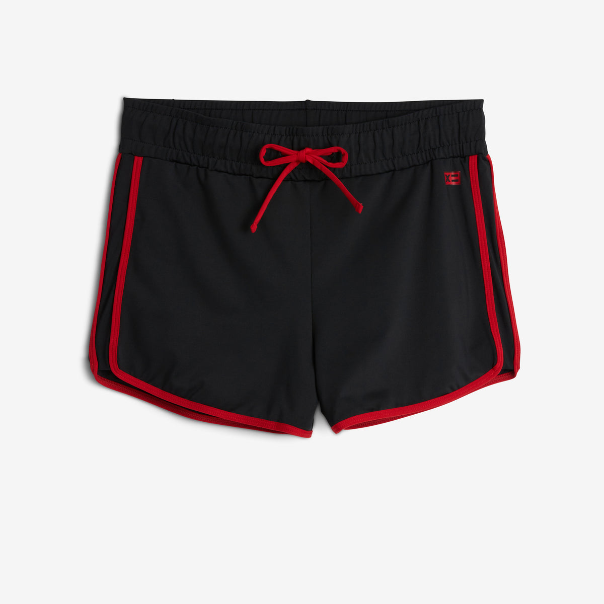 Swim High Waisted Boy Short - Red Edge