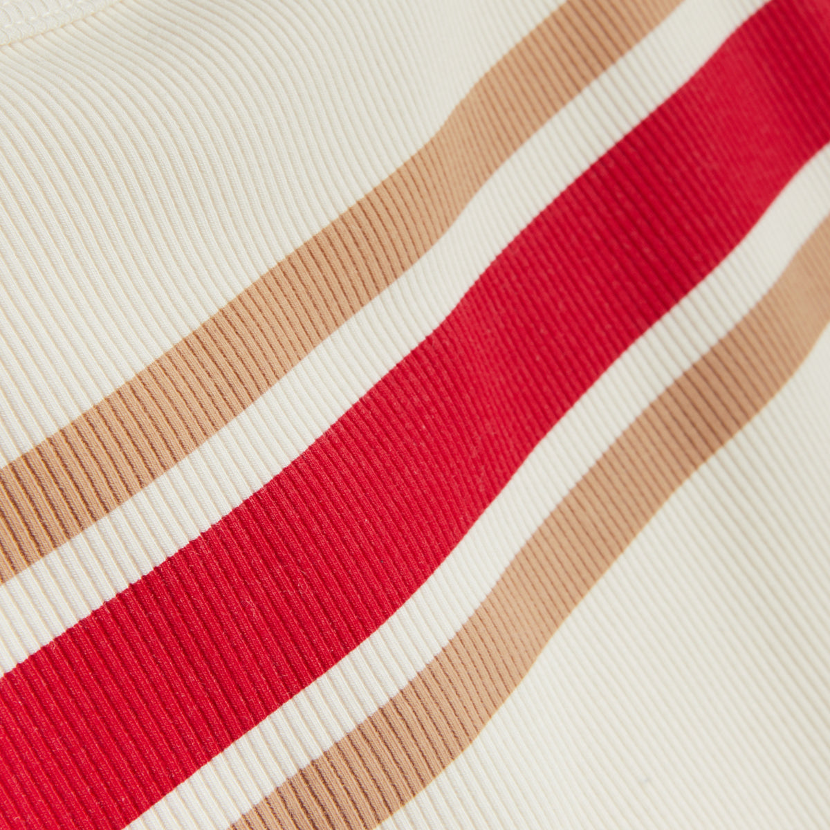 Bamboo Rib Essentials Soft Bra - Retro Stripe Red