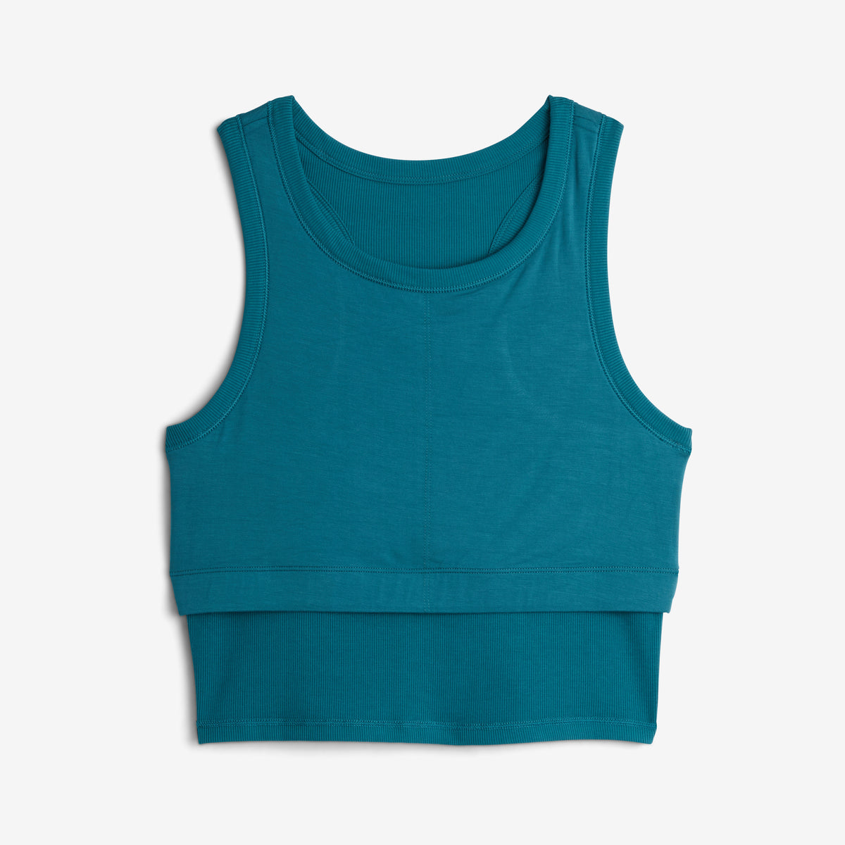 Bamboo Rib Bra Top - Teal Time