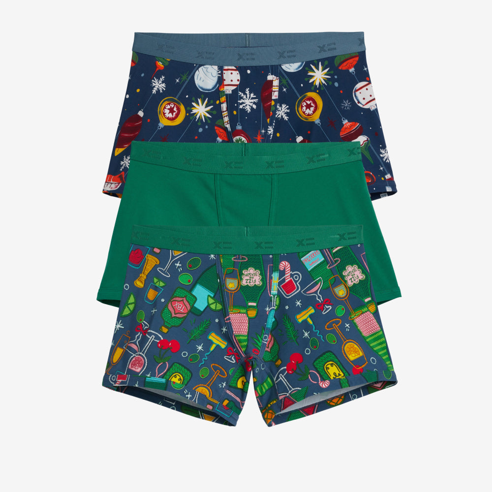 4.5" Trunks 3-Pack - Holiday Party