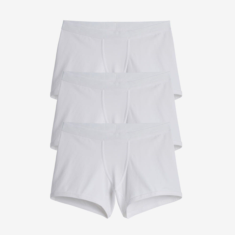 4.5" Trunks 3-Pack - Cotton White