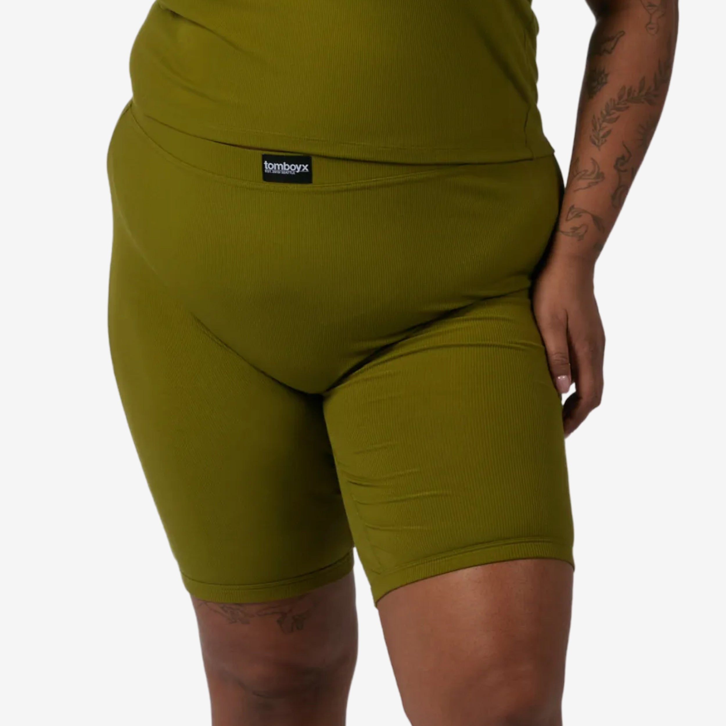 Bamboo Rib 9" Boxer Briefs - Avocado