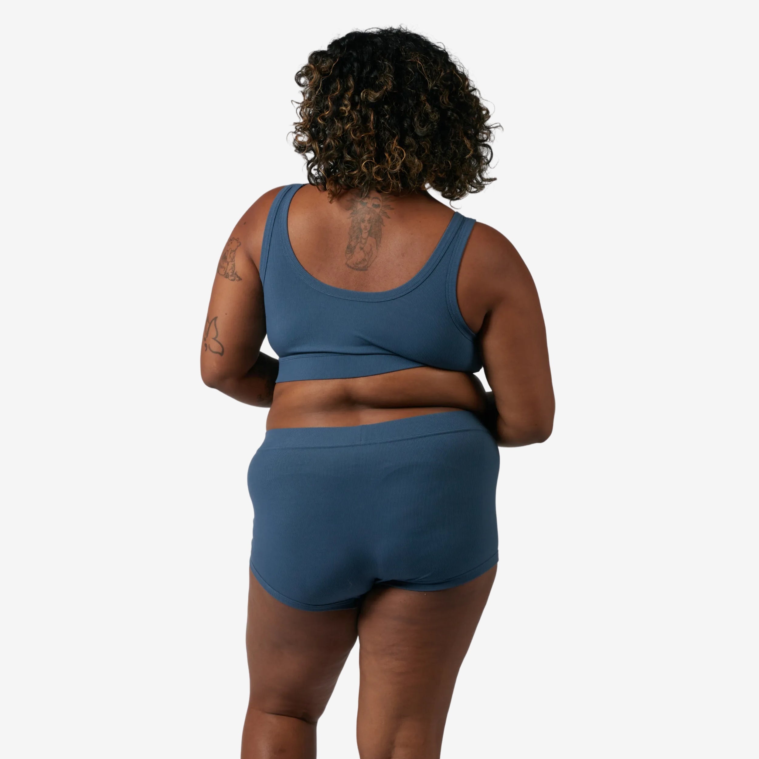 Bamboo Rib Boy Shorts - Bering Sea