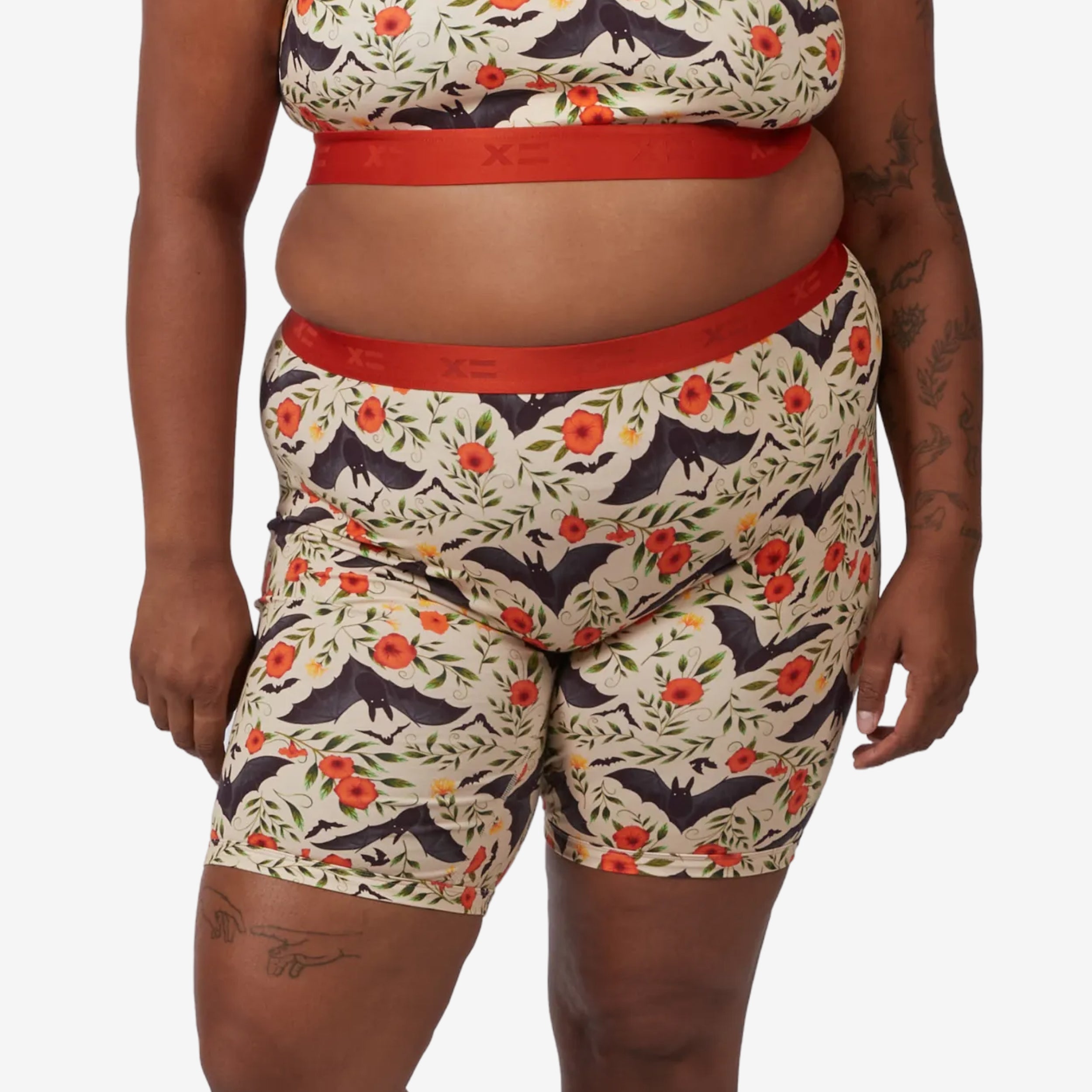 9" Boxer Briefs - Batwing Brocade Chai