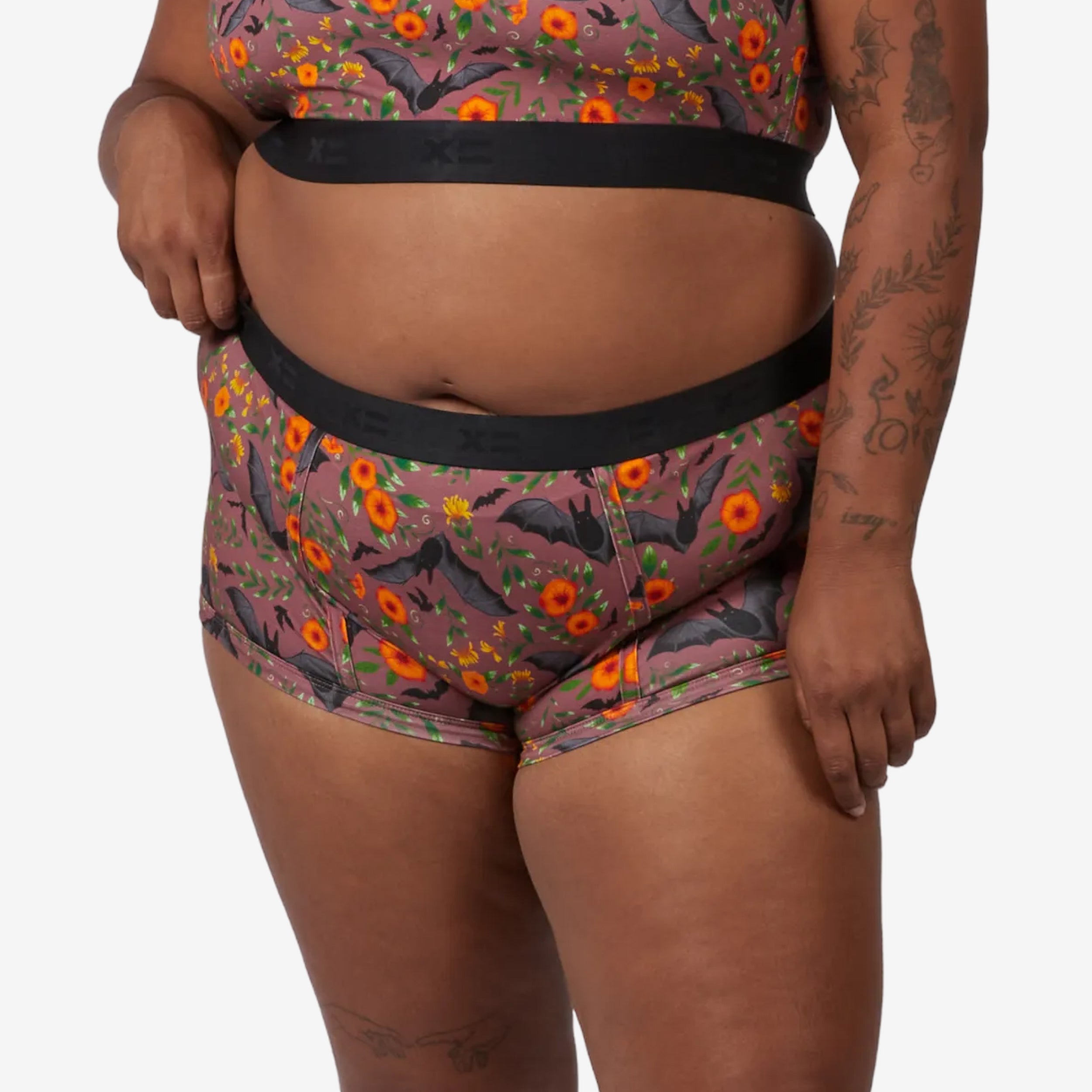 Boy Shorts - Batwing Brocade Mauve
