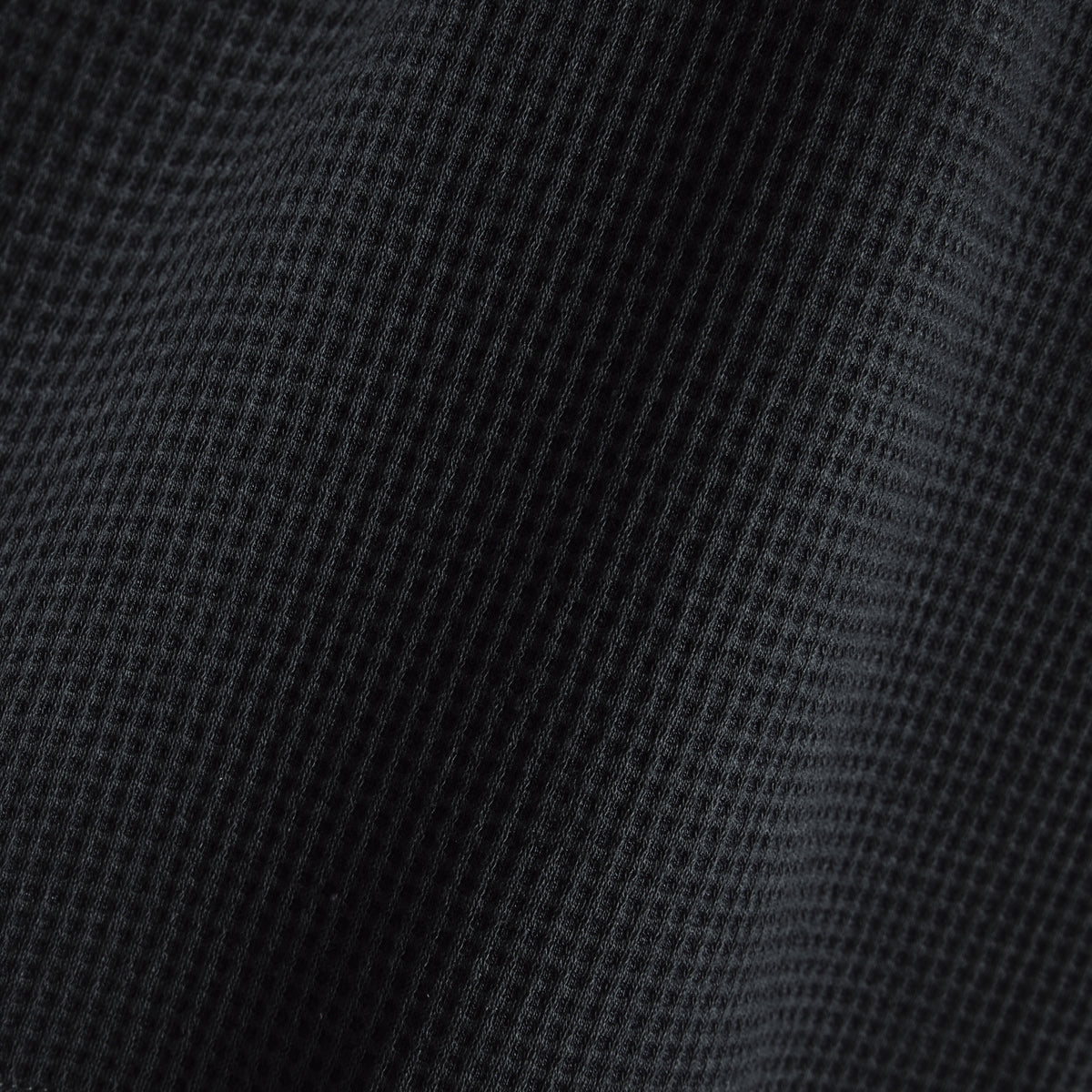 Modal Cloud Waffle Long Sleeve Cargo Crew - Black Beauty