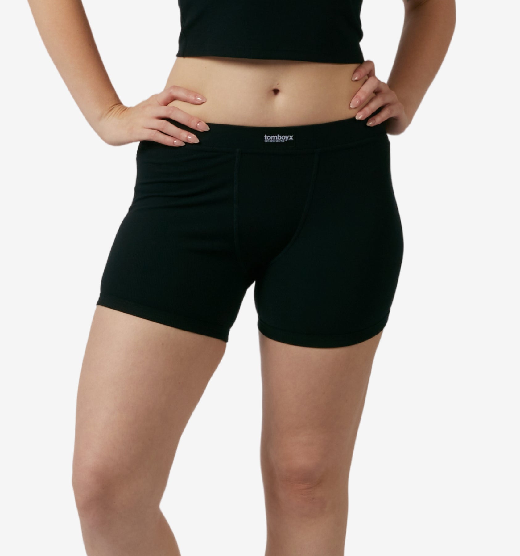 Bamboo Rib 4.5" Trunks - Black