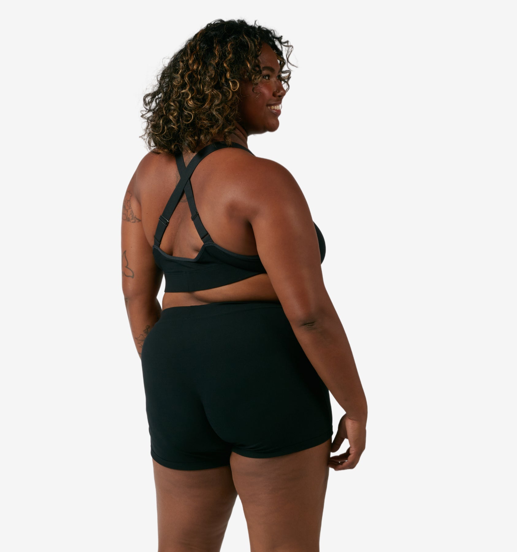 Bamboo Rib 4.5" Trunks - Black