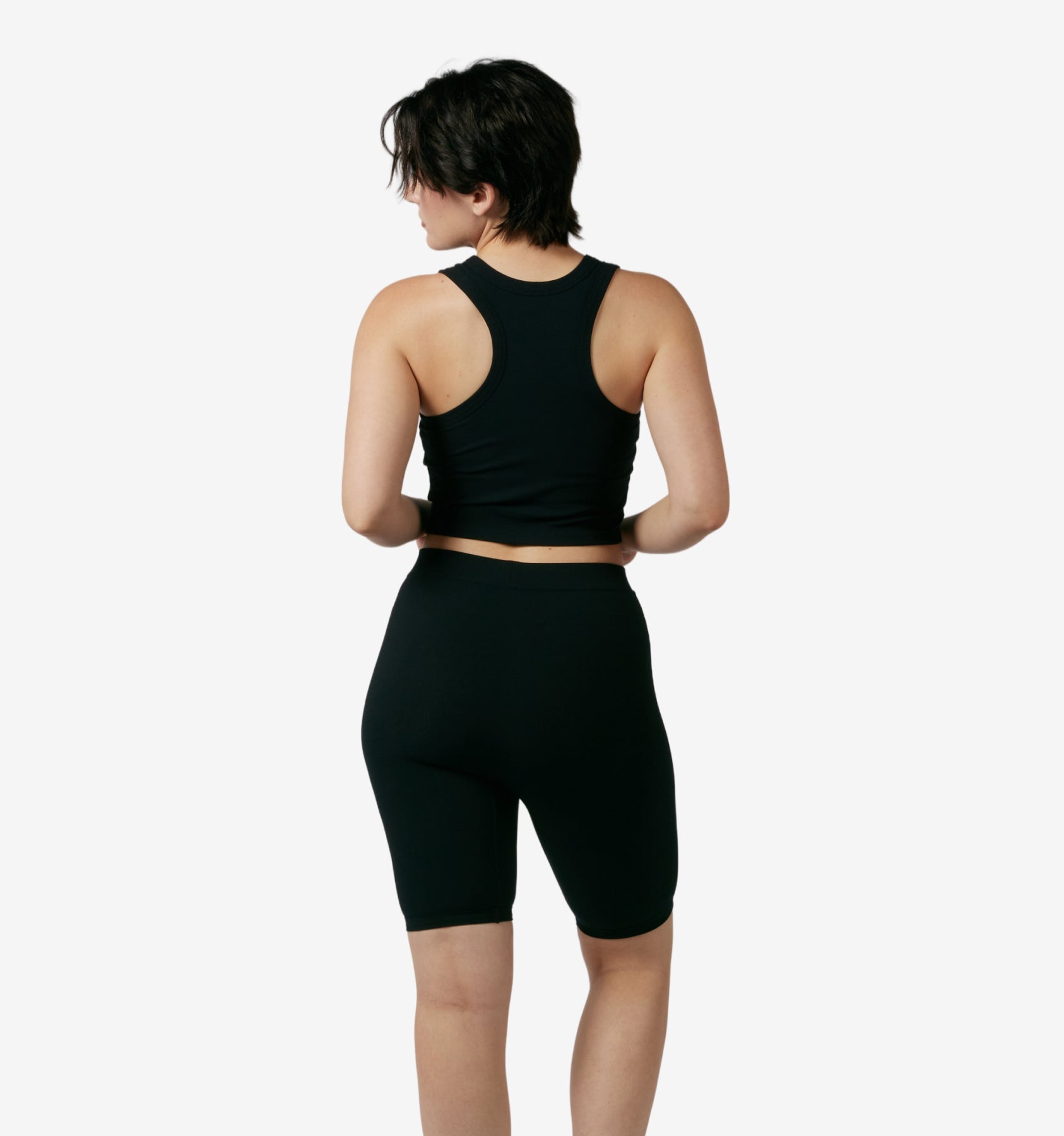 Bamboo Rib 9" Boxer Briefs - Black