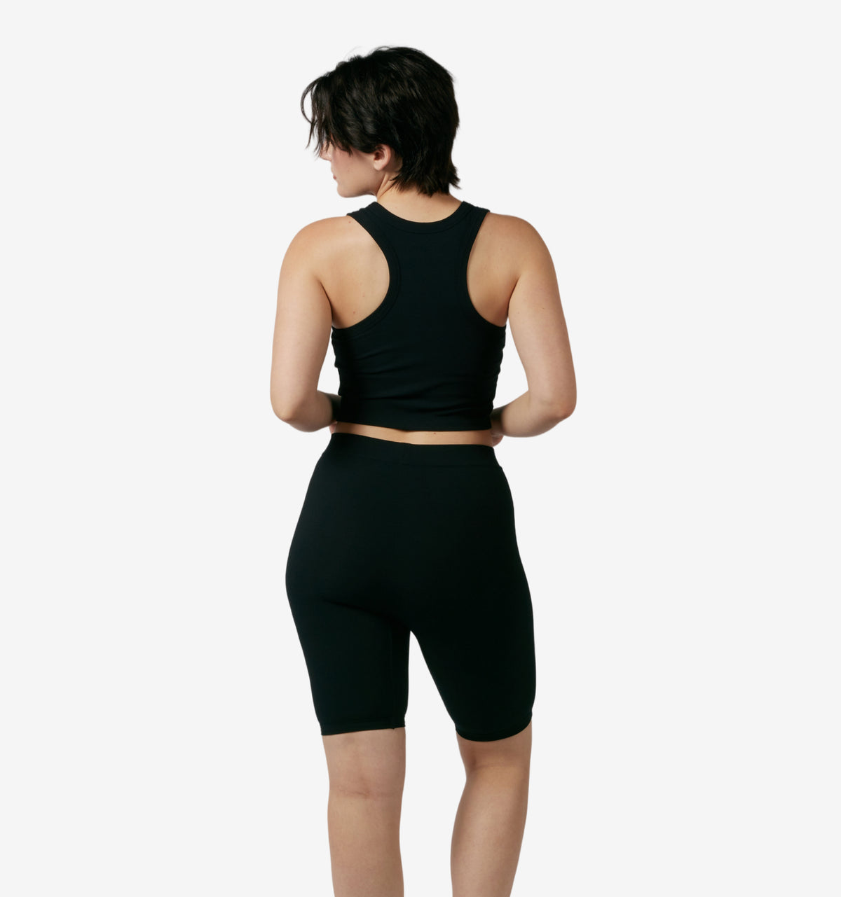 Bamboo Rib 9" Boxer Briefs - Black