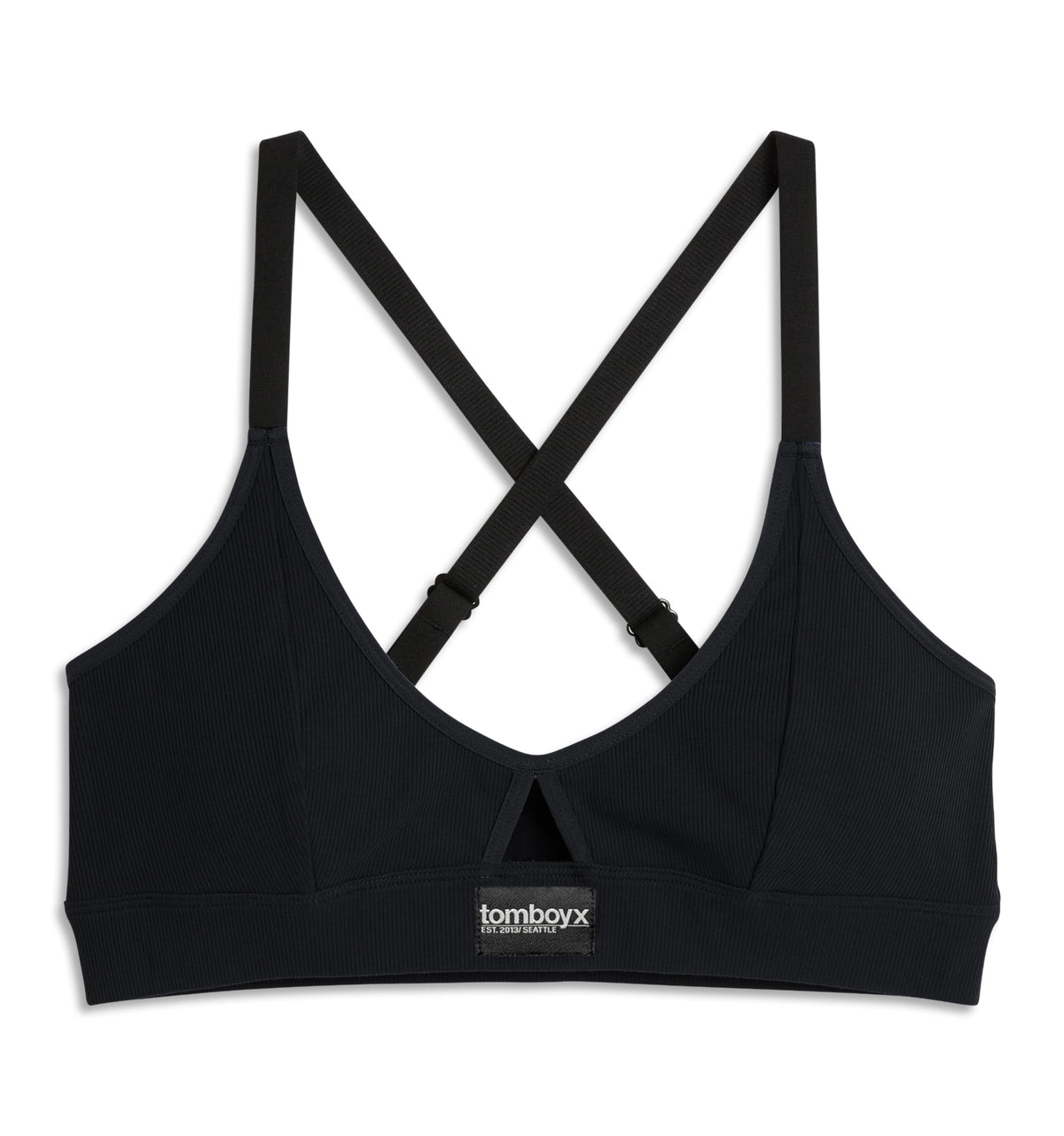 Bamboo Rib Lounge Bralette - Black