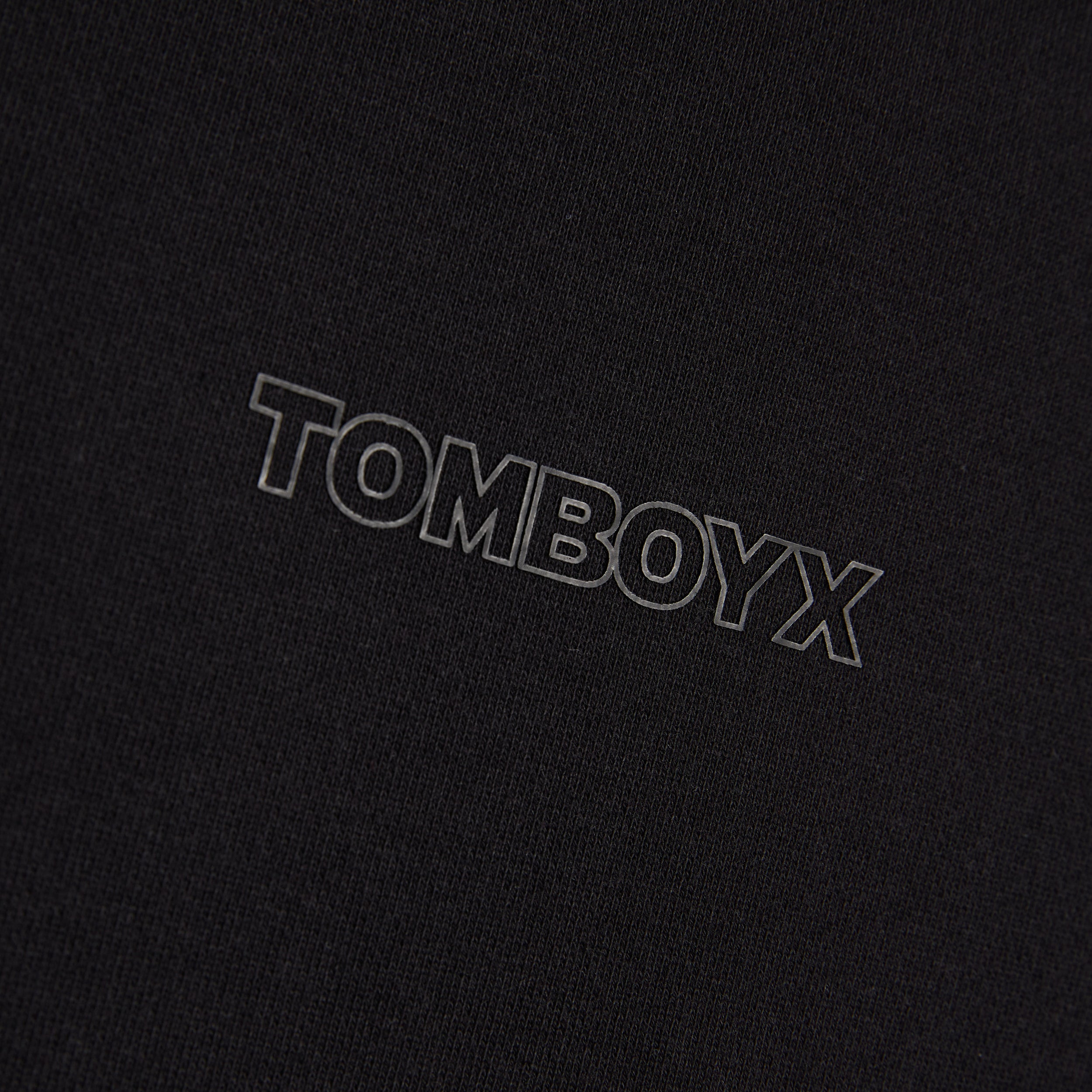 French Terry Cut Off Crew - Black