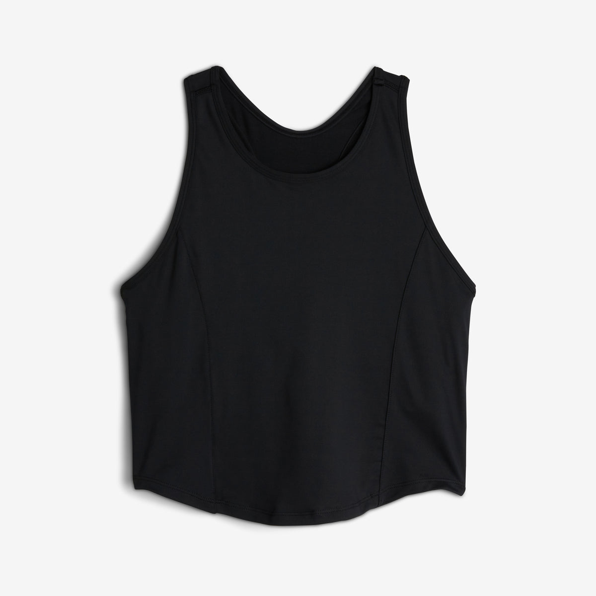 Swim High Neck Top - Black