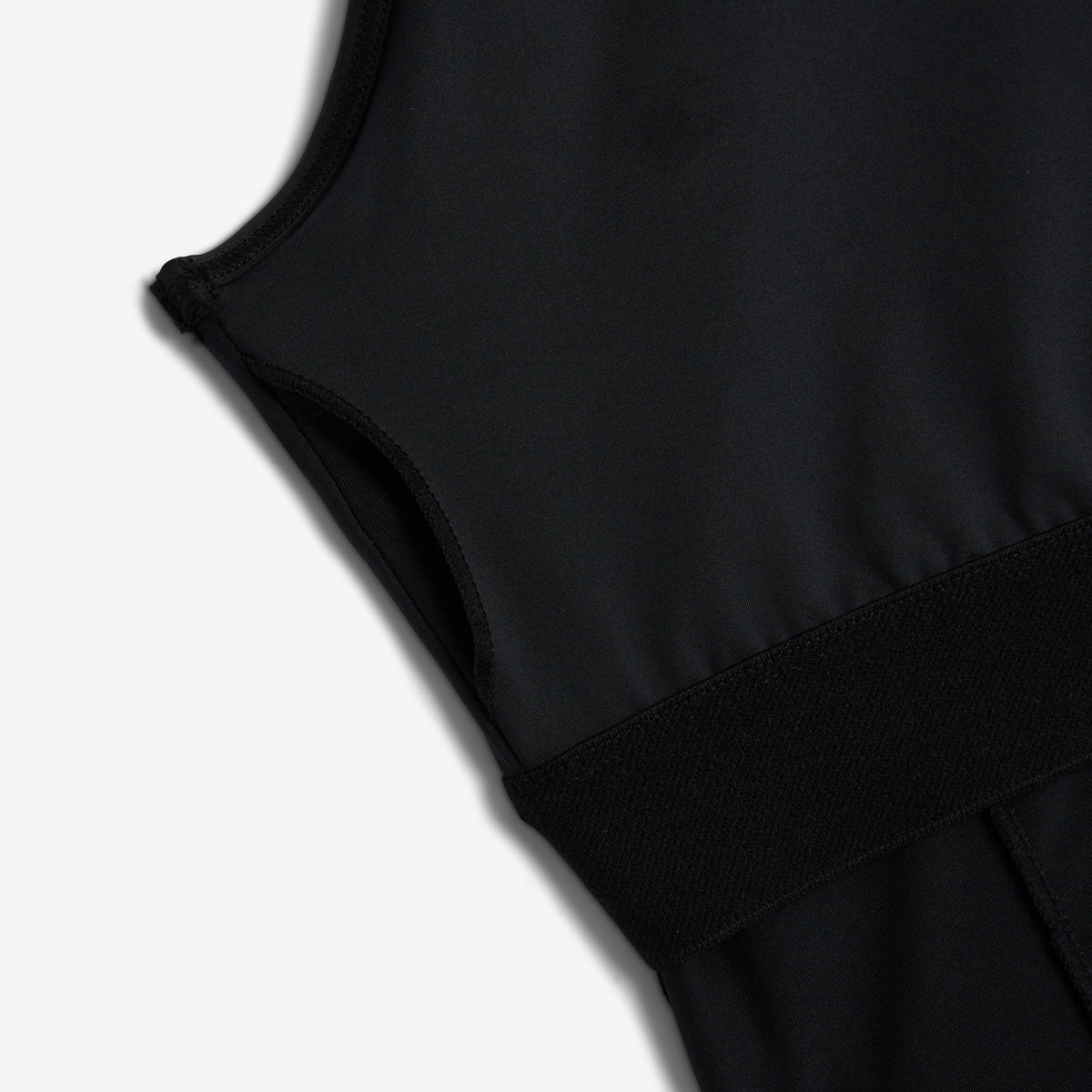Swim High Neck Top - Black