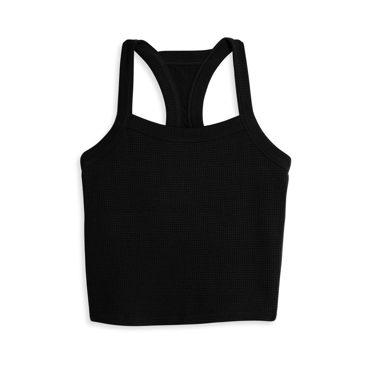 Modal Cloud Waffle Bra Top - Black Beauty