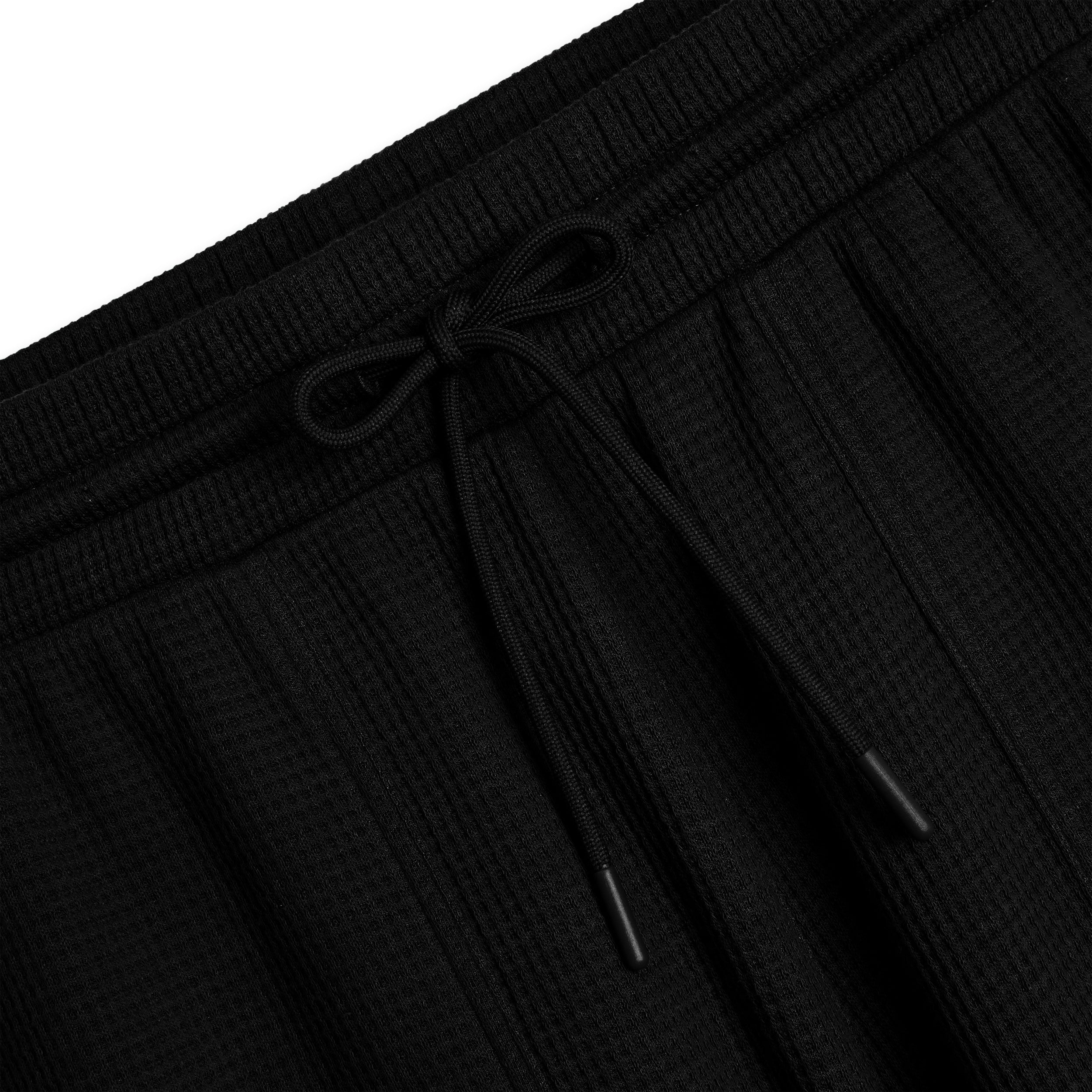 Modal Cloud Waffle Cargo Pant - Black Beauty