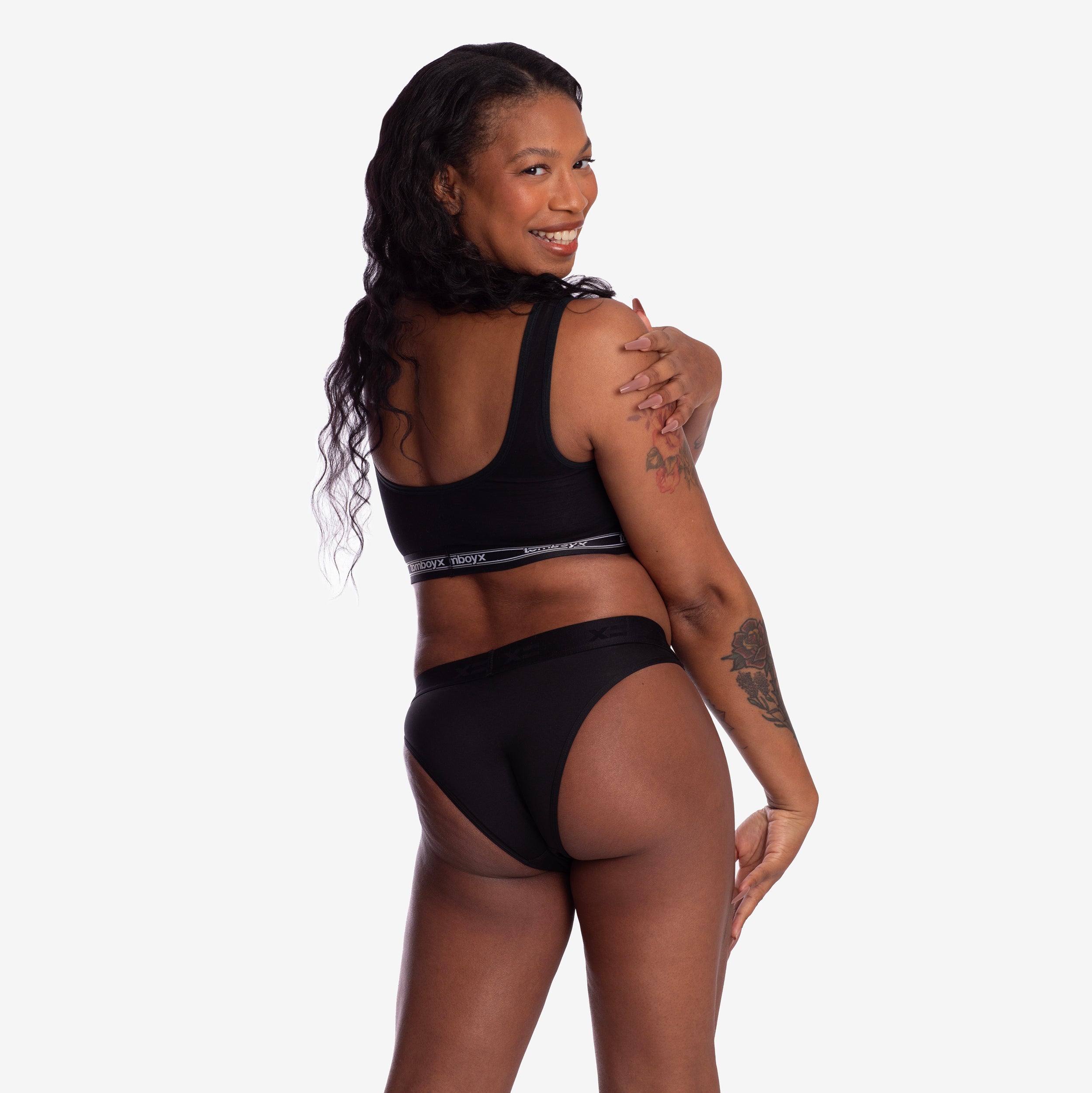 SmoothTuck Tucking Hi Leg Bikini - Black