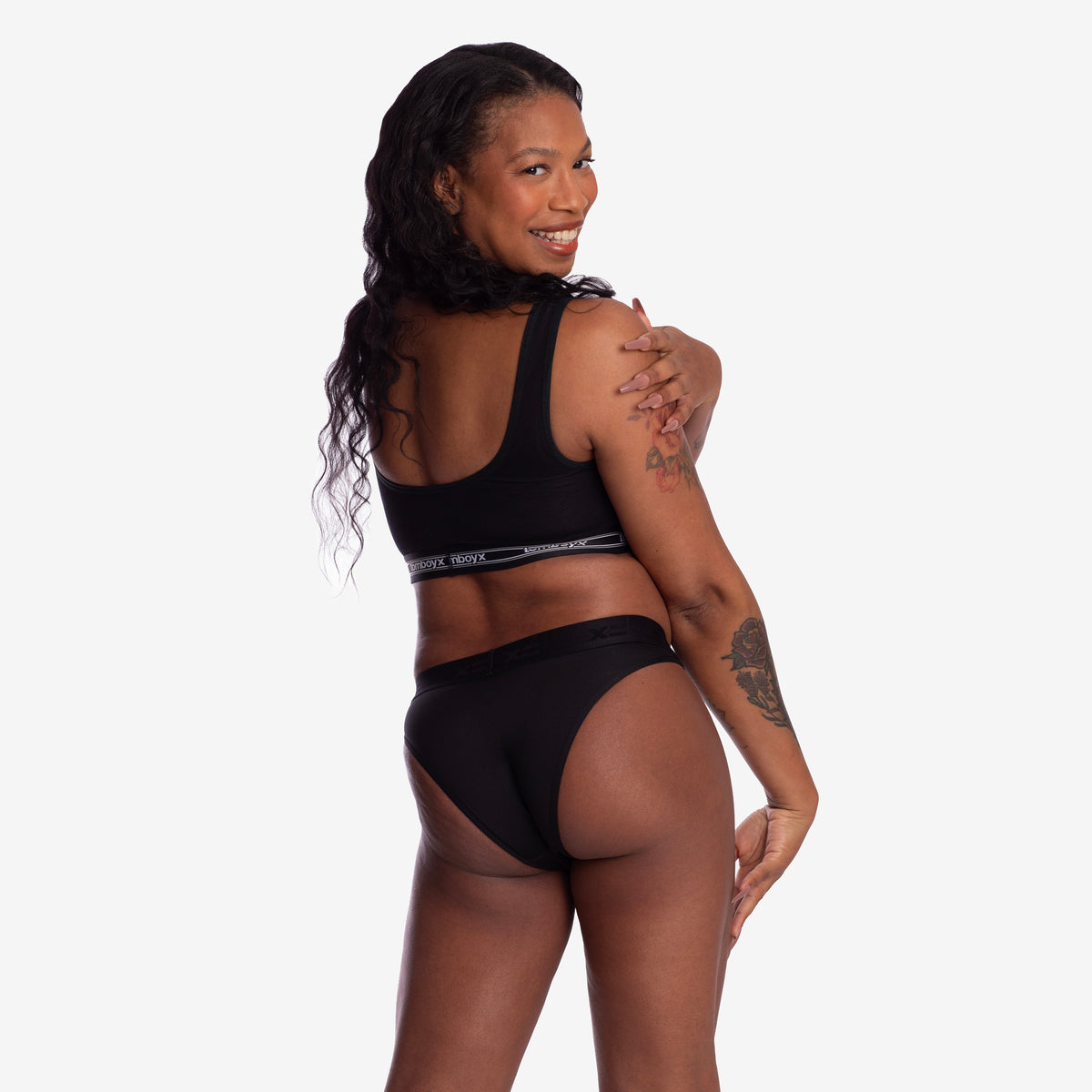 SmoothTuck Tucking Hi Leg Bikini - Black Rainbow