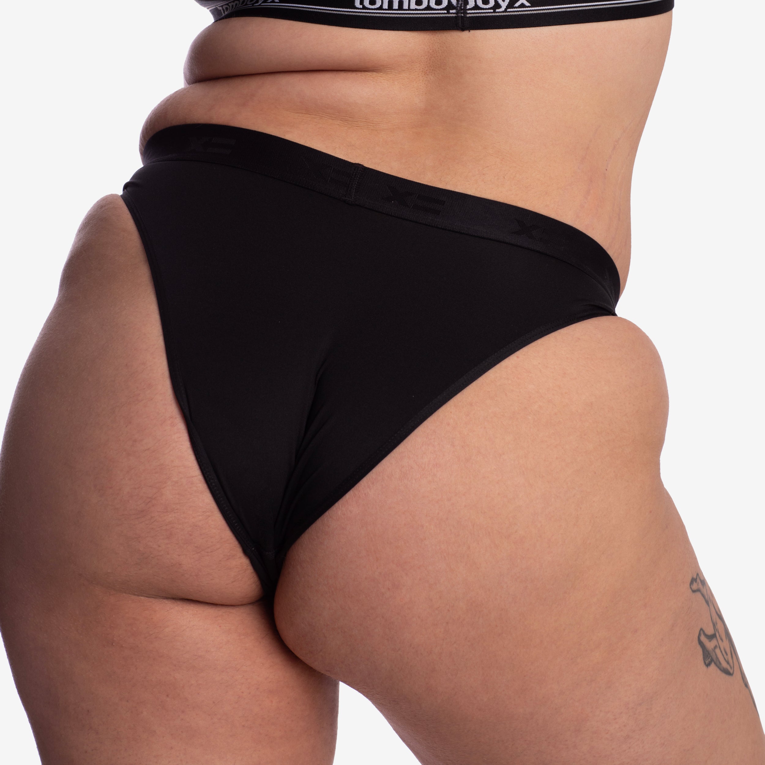 SmoothTuck Tucking Hi Leg Bikini - Black