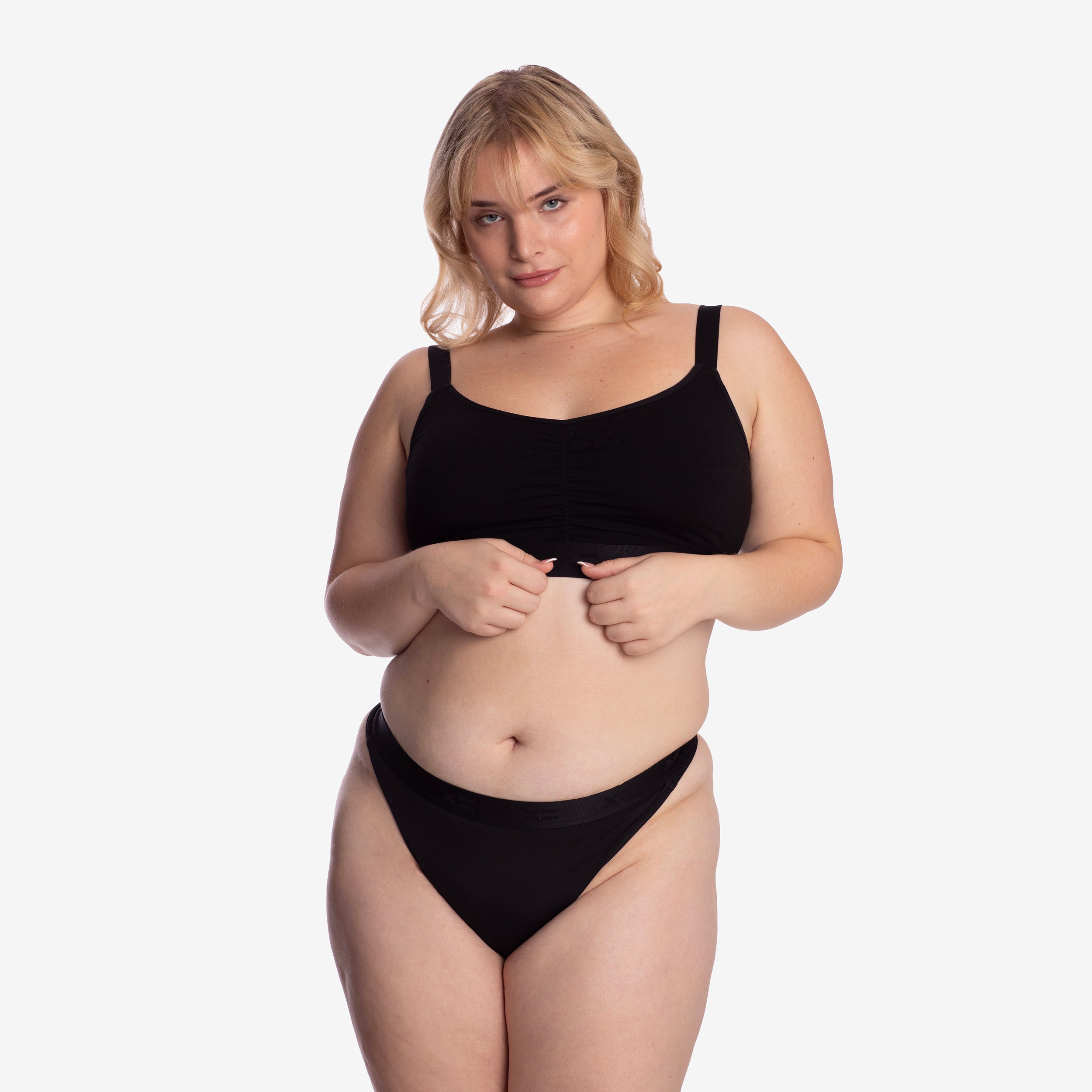 Model: Colette is 5'10" and wears a 2X