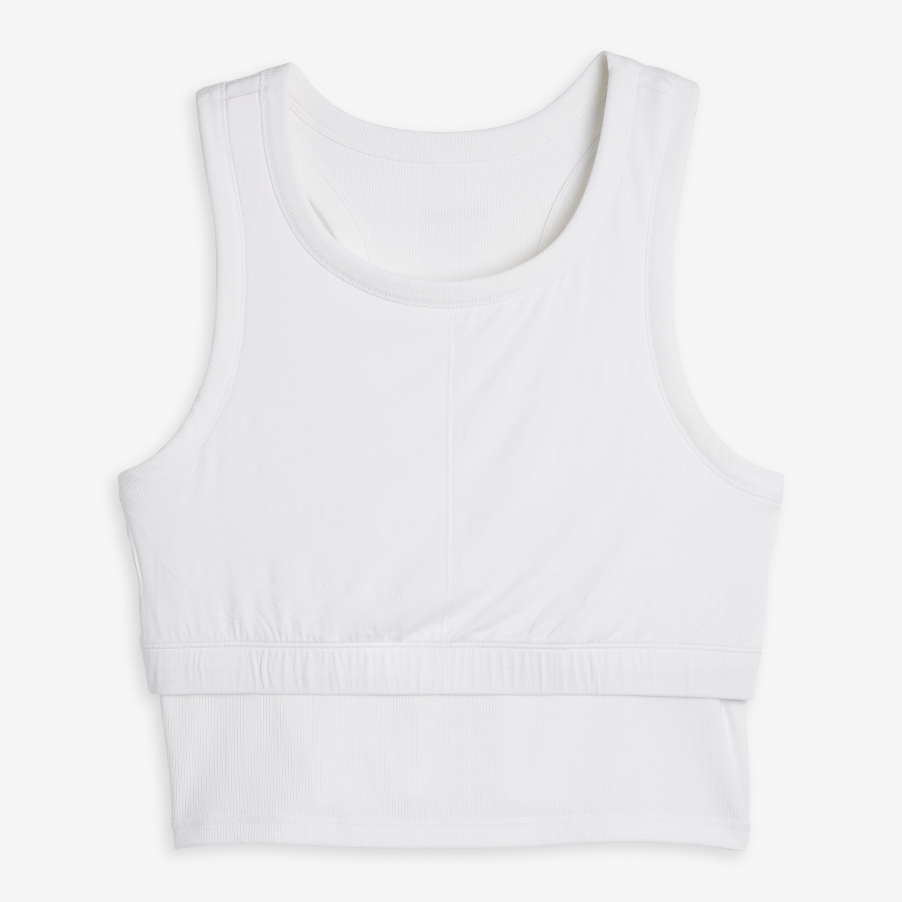 Bamboo Rib Bra Top - Bright White