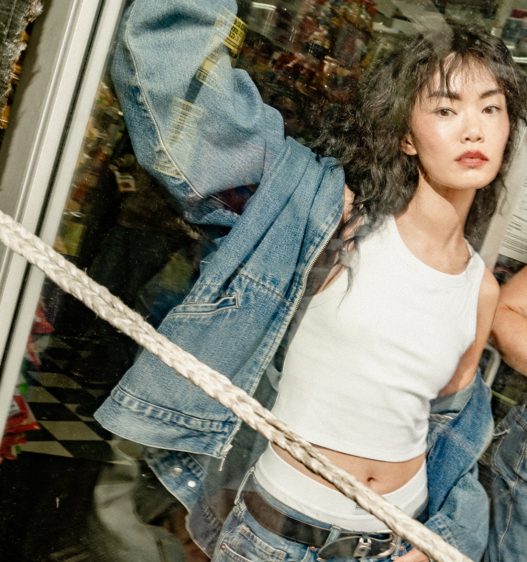 Bamboo Rib Bra Top - Bright White