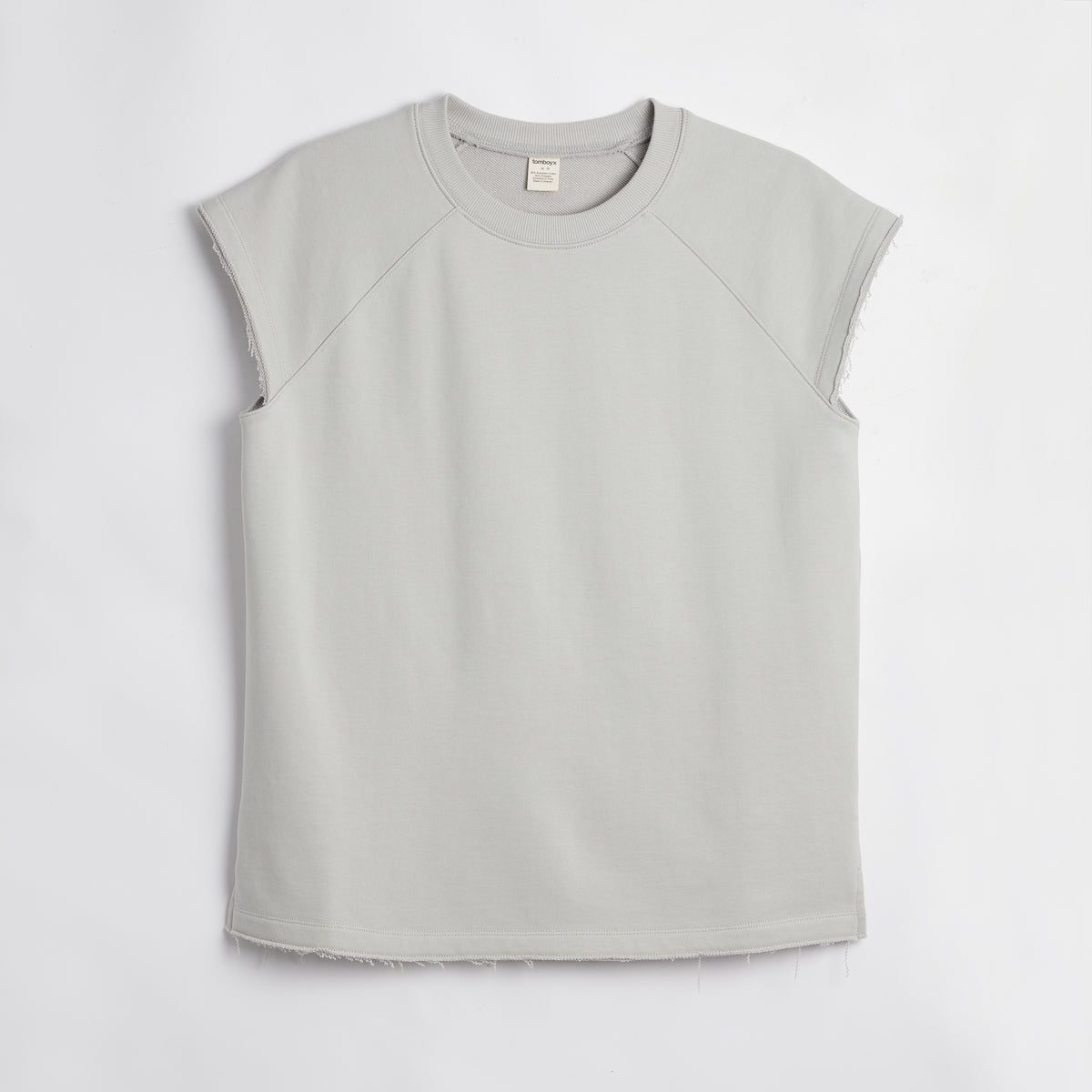 French Terry Cut Off Crew - Concrete Gray