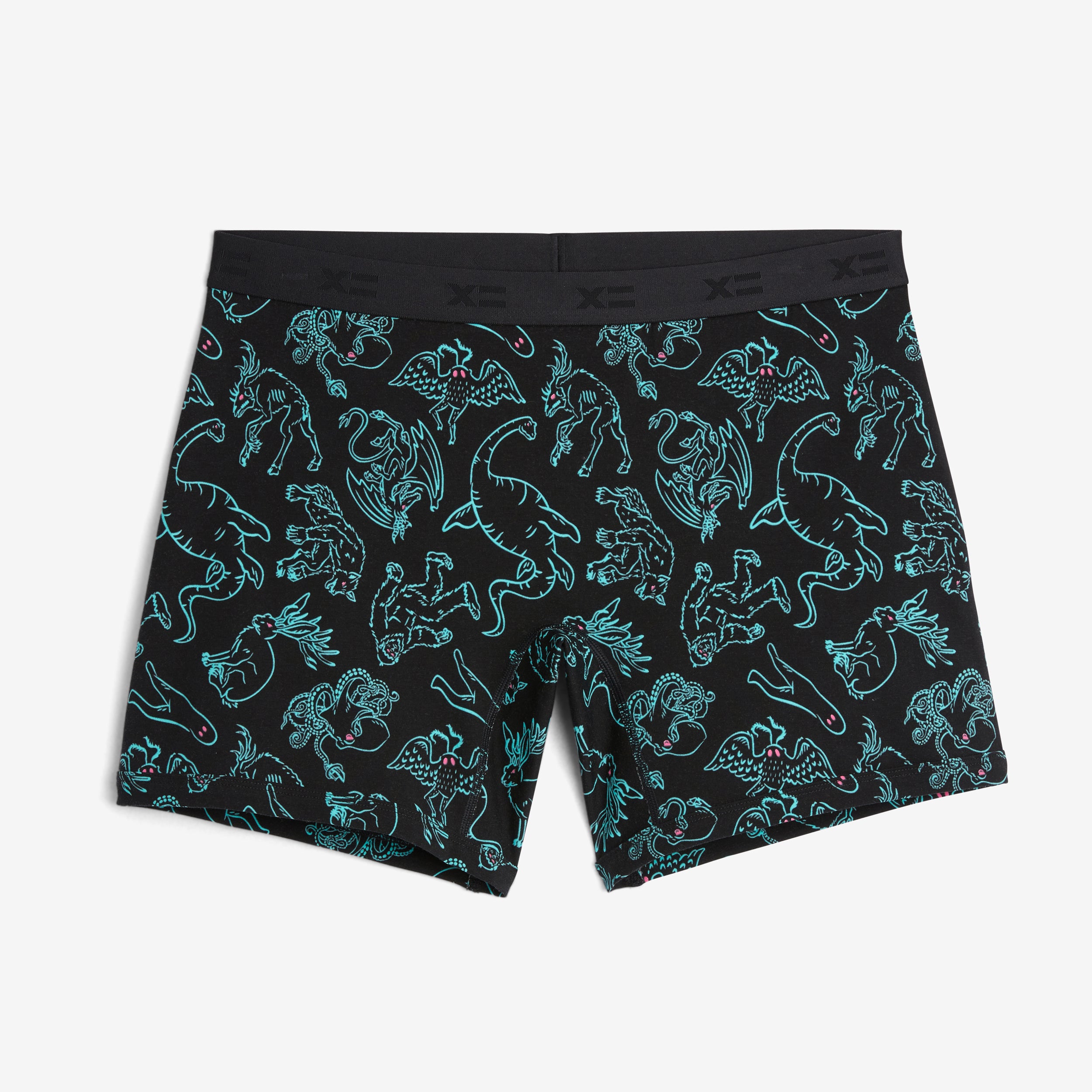 6" No Fly Boxer Briefs 3-Pack - Moonlit Mushroom