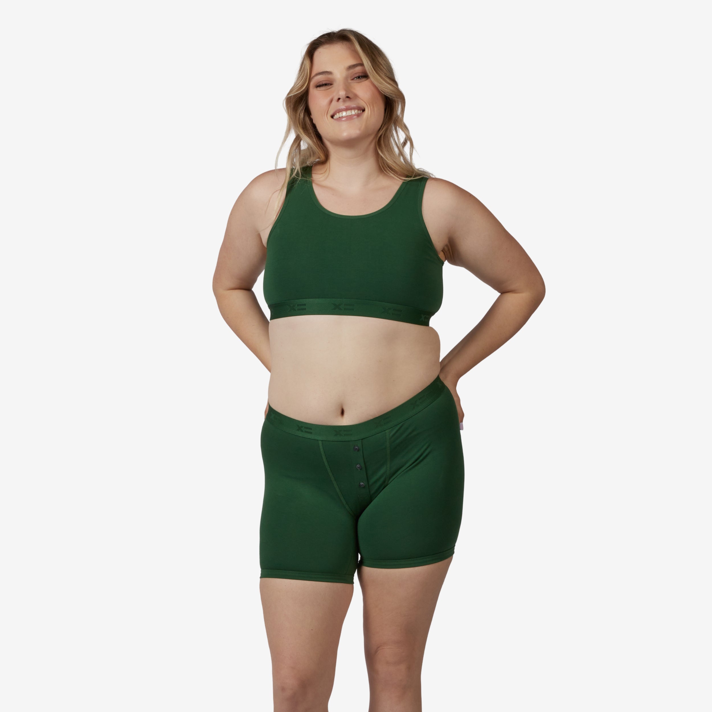 Model: Natalie is 5'11" and wears a Medium
