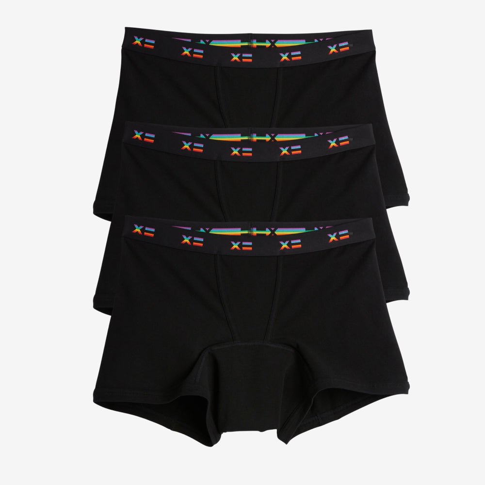 First Line Period 4.5" Trunks 3-Pack - Rainbow X=