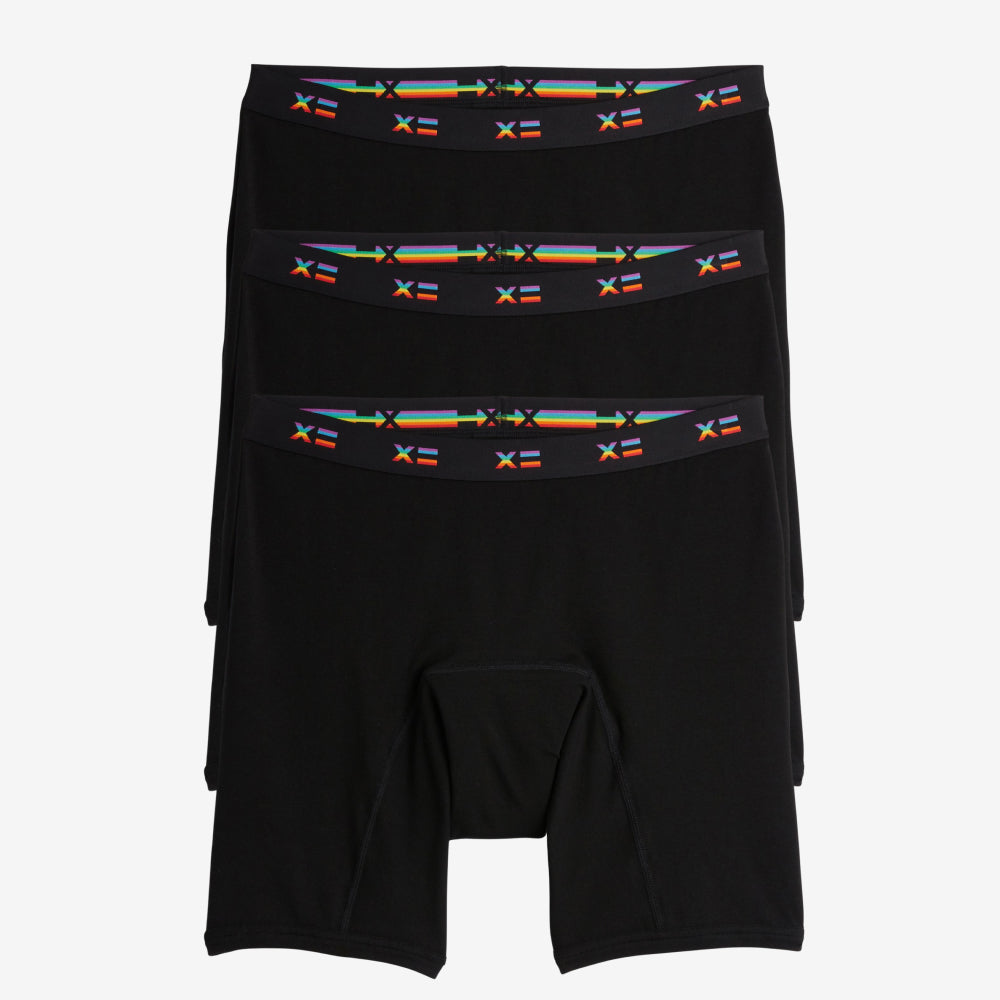 First Line Period 9" Boxer Briefs 3-Pack - Rainbow X=