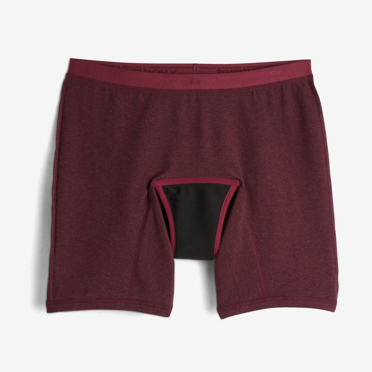 First Line Period 9" Boxer Briefs - Black Cherry Heather