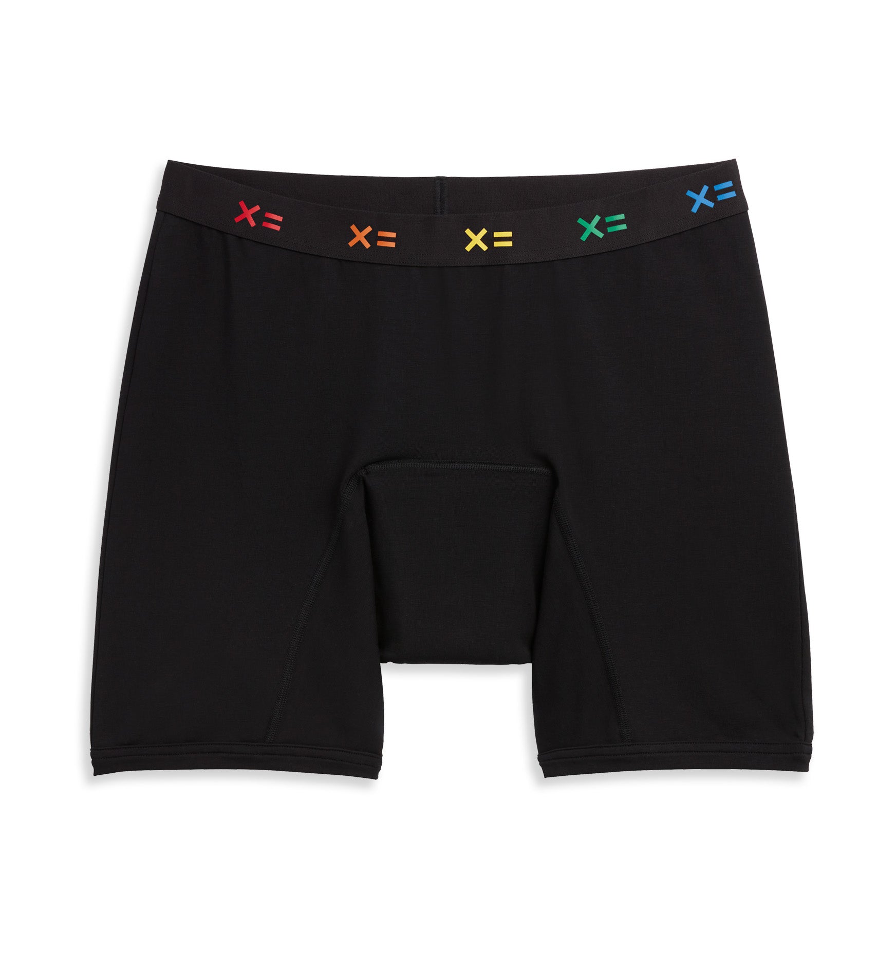 First Line Period 9" Boxer Briefs 3-Pack - Black X= Rainbow