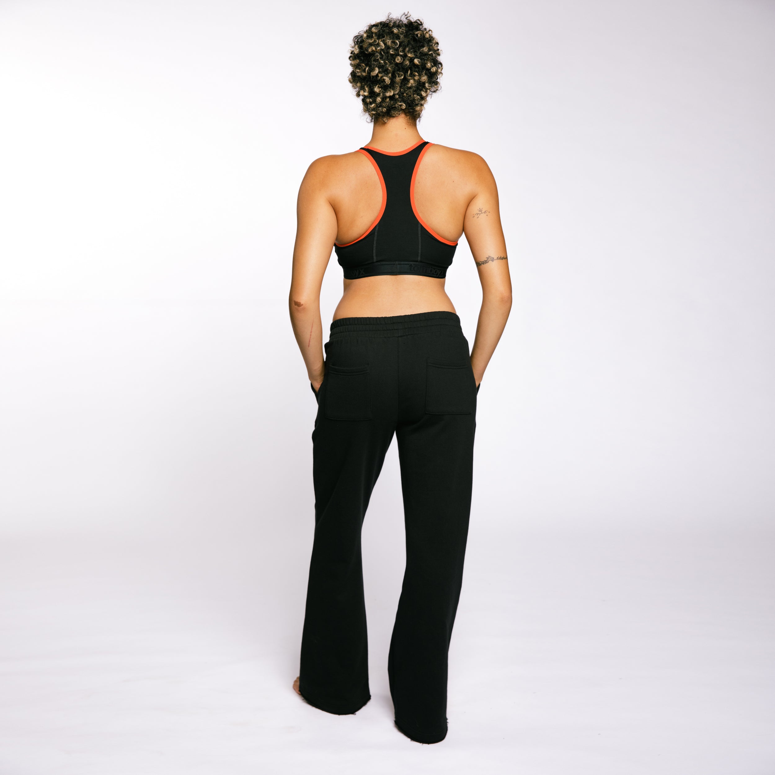 French Terry Flare Pant - Black