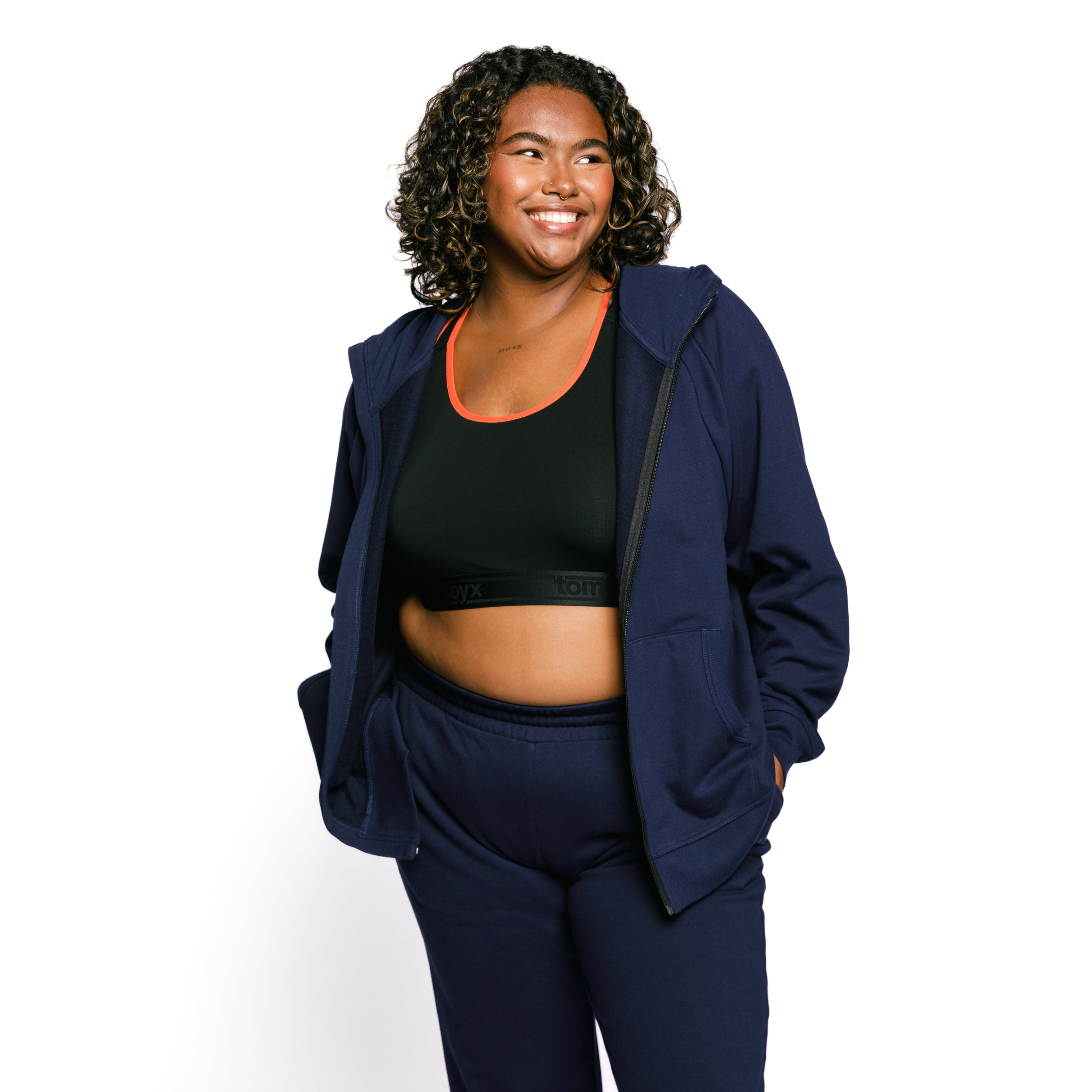 French Terry Full Zip Hoodie - Future Dusk