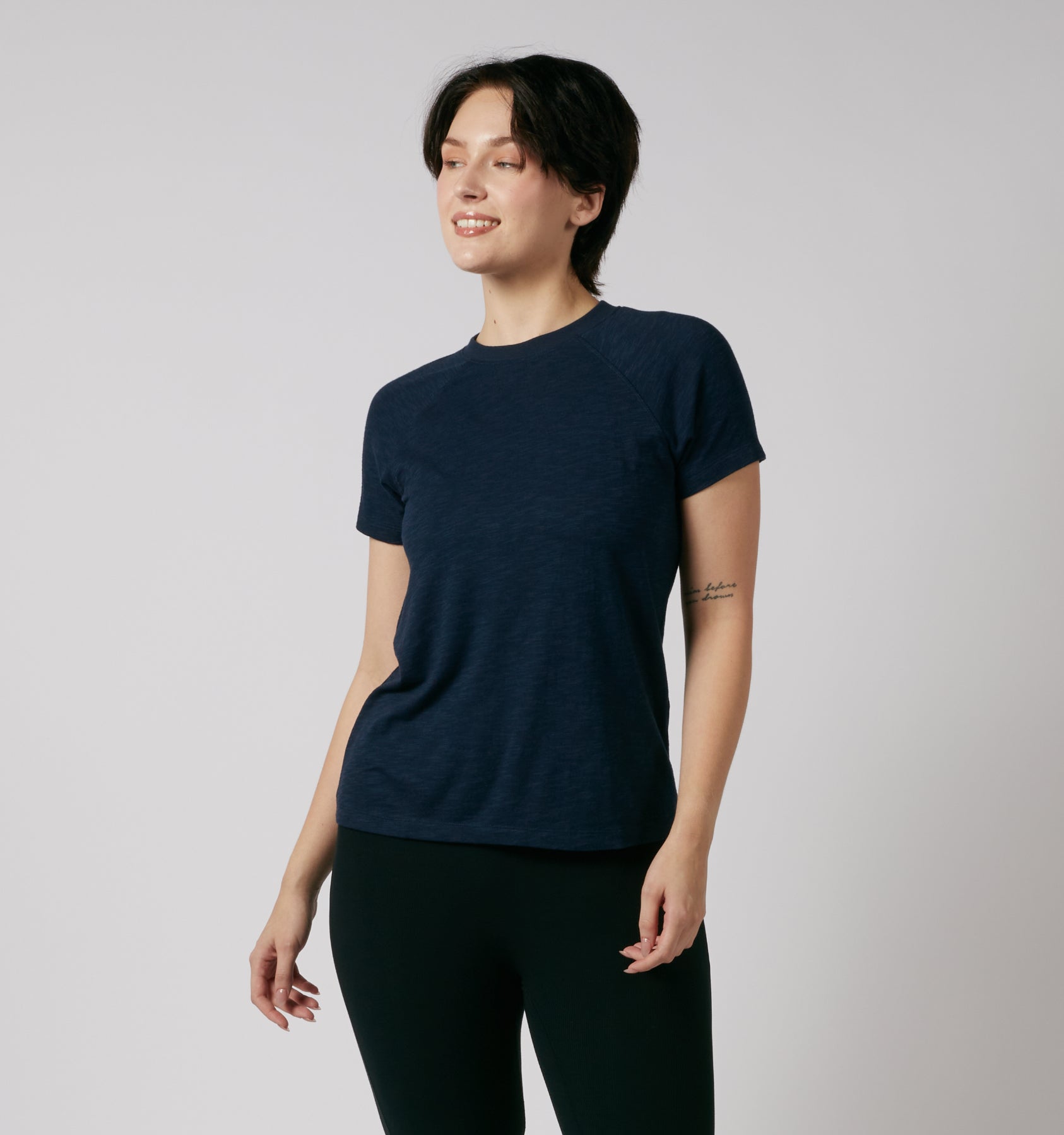 Short Sleeve Jersey Slub Raglan Tee - Future Dusk