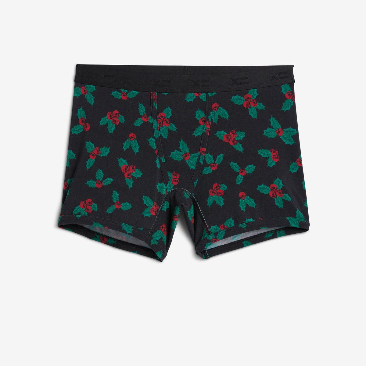 4.5" Trunks - TENCEL Modal Skull Mistletoe