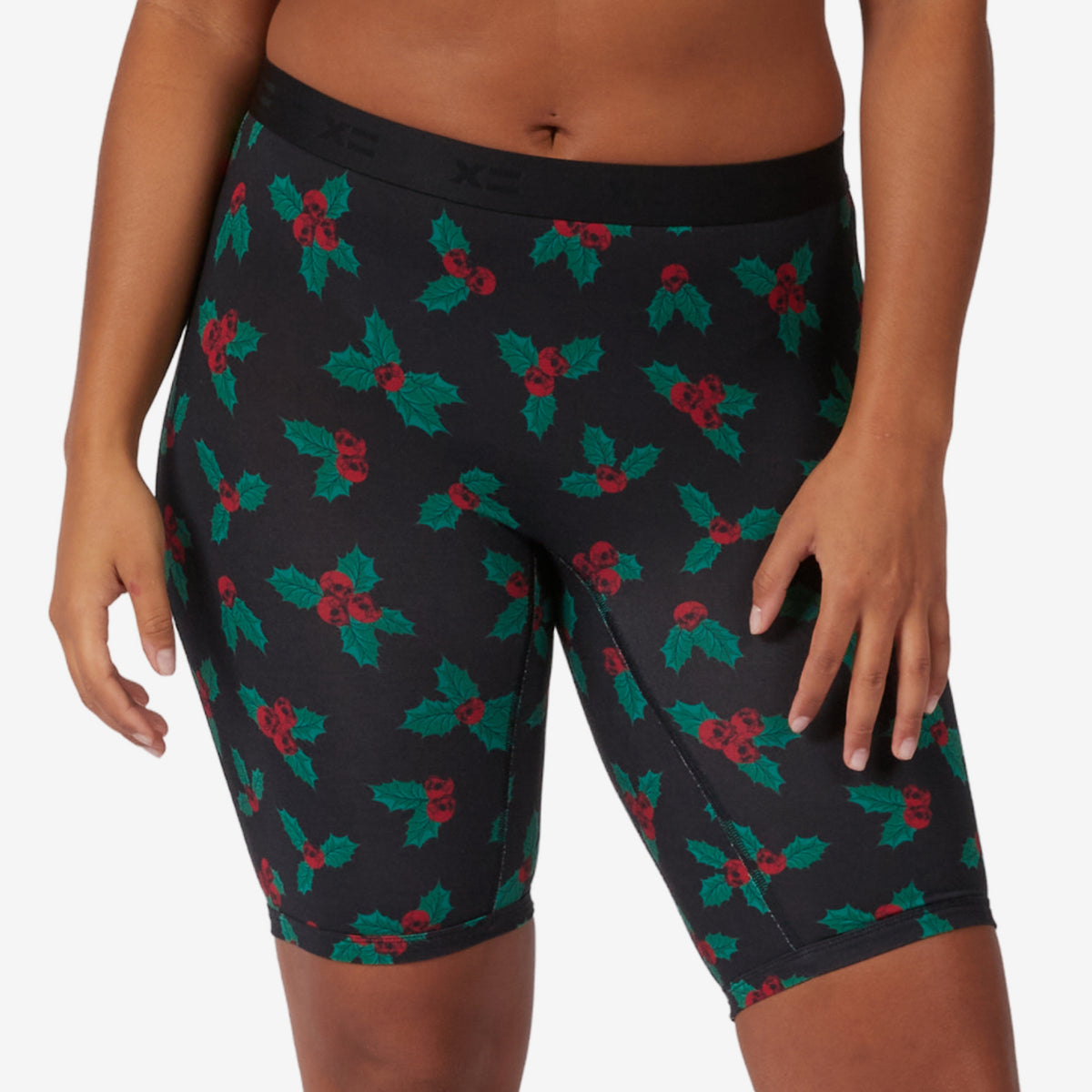 9" Boxer Briefs - TENCEL Modal Skull Mistletoe