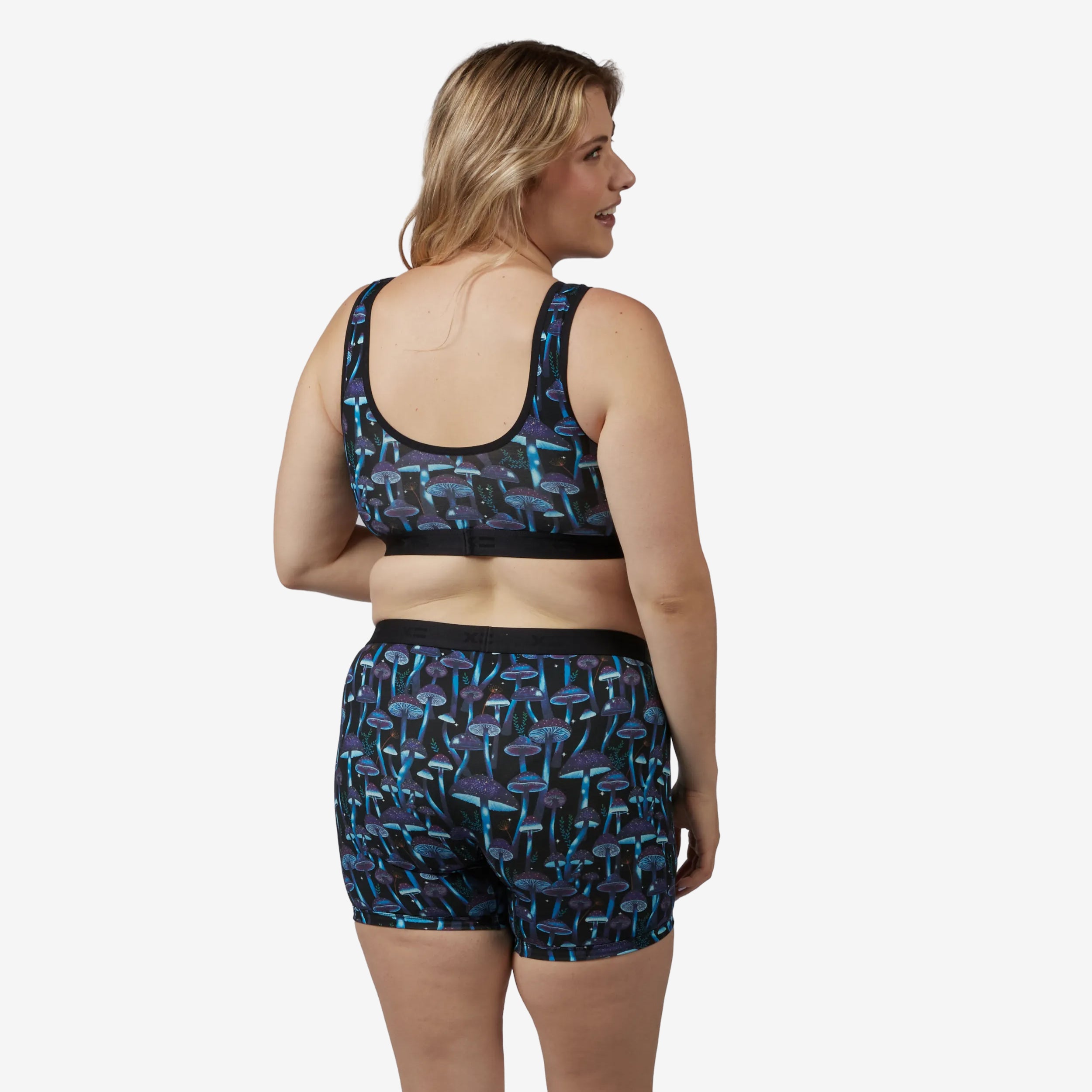 6" No Fly Boxer Briefs - Moonlit Mushrooms