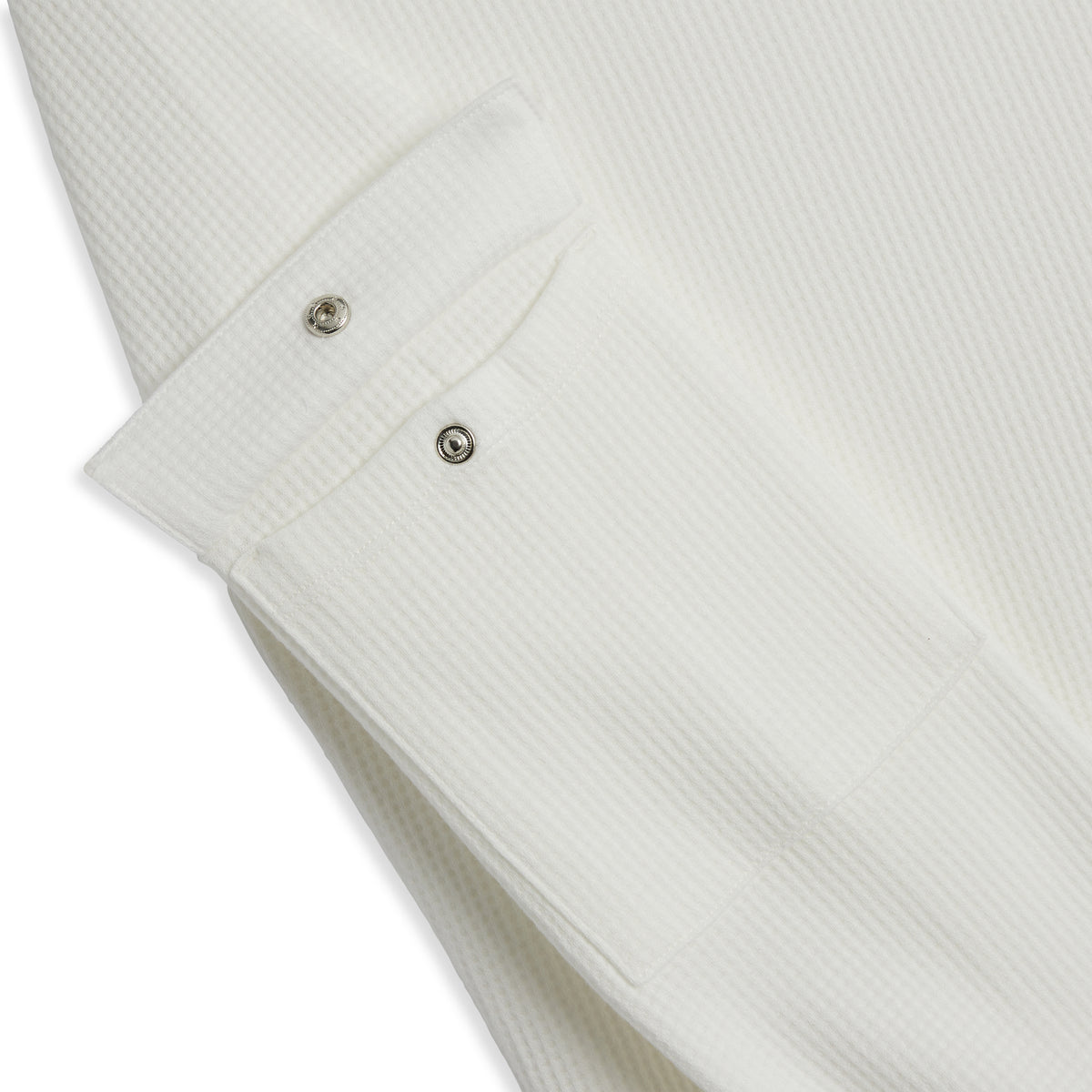 Modal Cloud Waffle Long Sleeve Cargo Crew - Natural