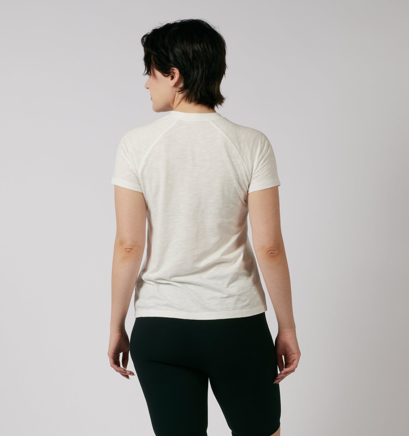 Short Sleeve Jersey Slub Raglan Tee - Natural